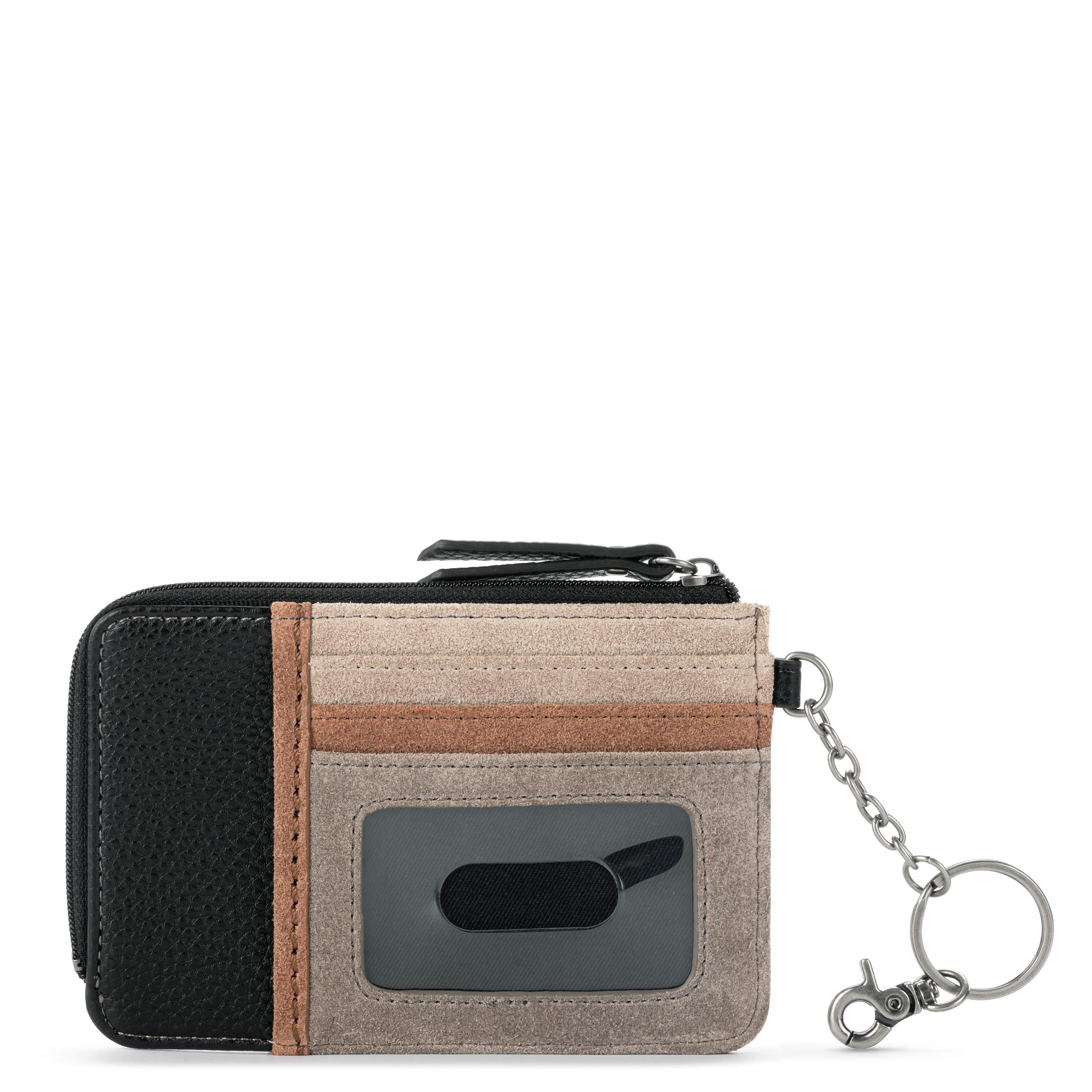 The Sak Iris Card Wallet - Leather - Neutral Suede Block