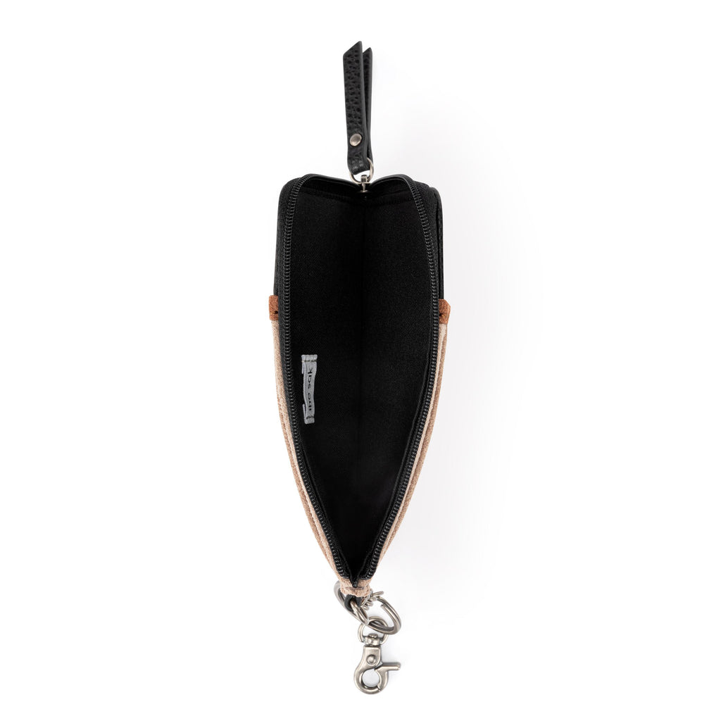 The Sak Iris Card Wallet - Leather - Neutral Suede Block