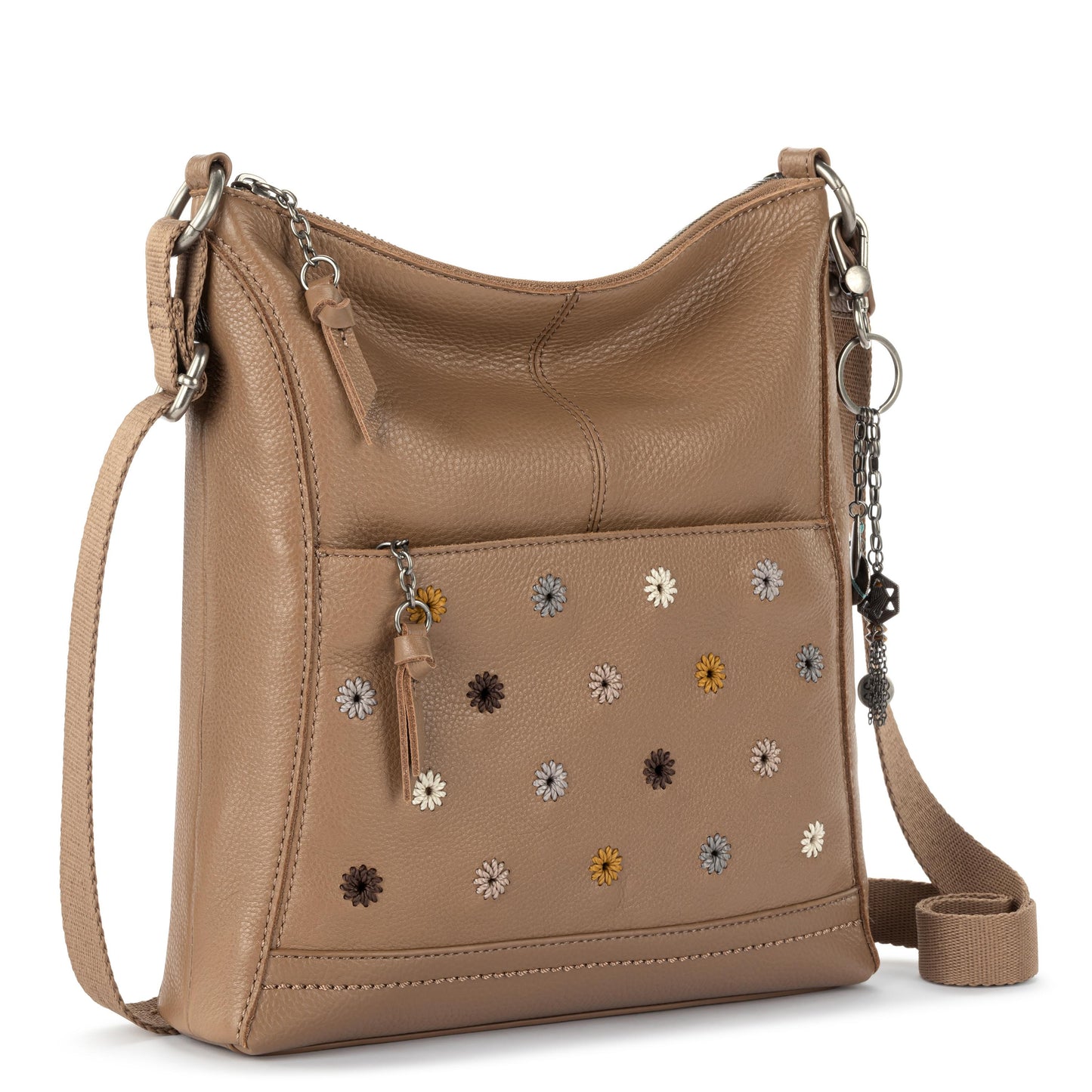 The Sak Lucia Crossbody Leather - |Chestnut Multi Eyelet|