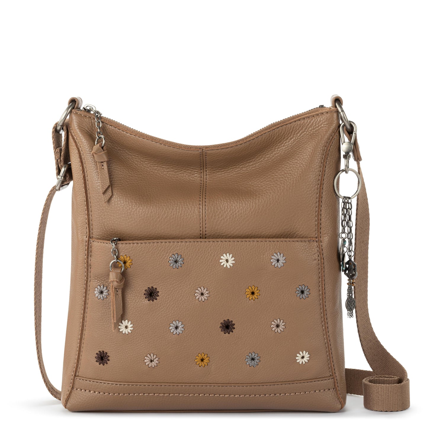 The Sak Lucia Crossbody Leather - |Chestnut Multi Eyelet|