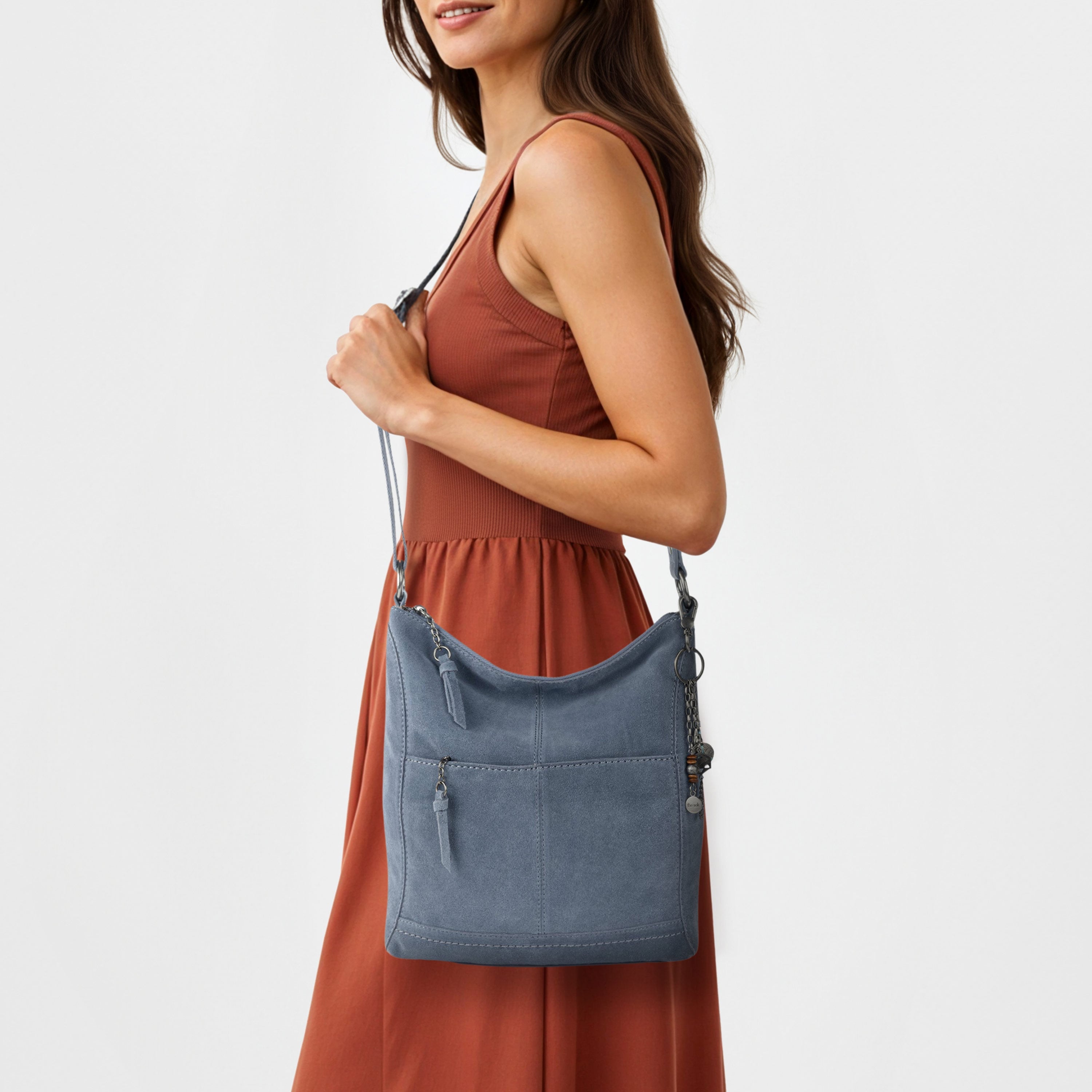 The Sak Lucia Crossbody - Leather - Maritime Suede