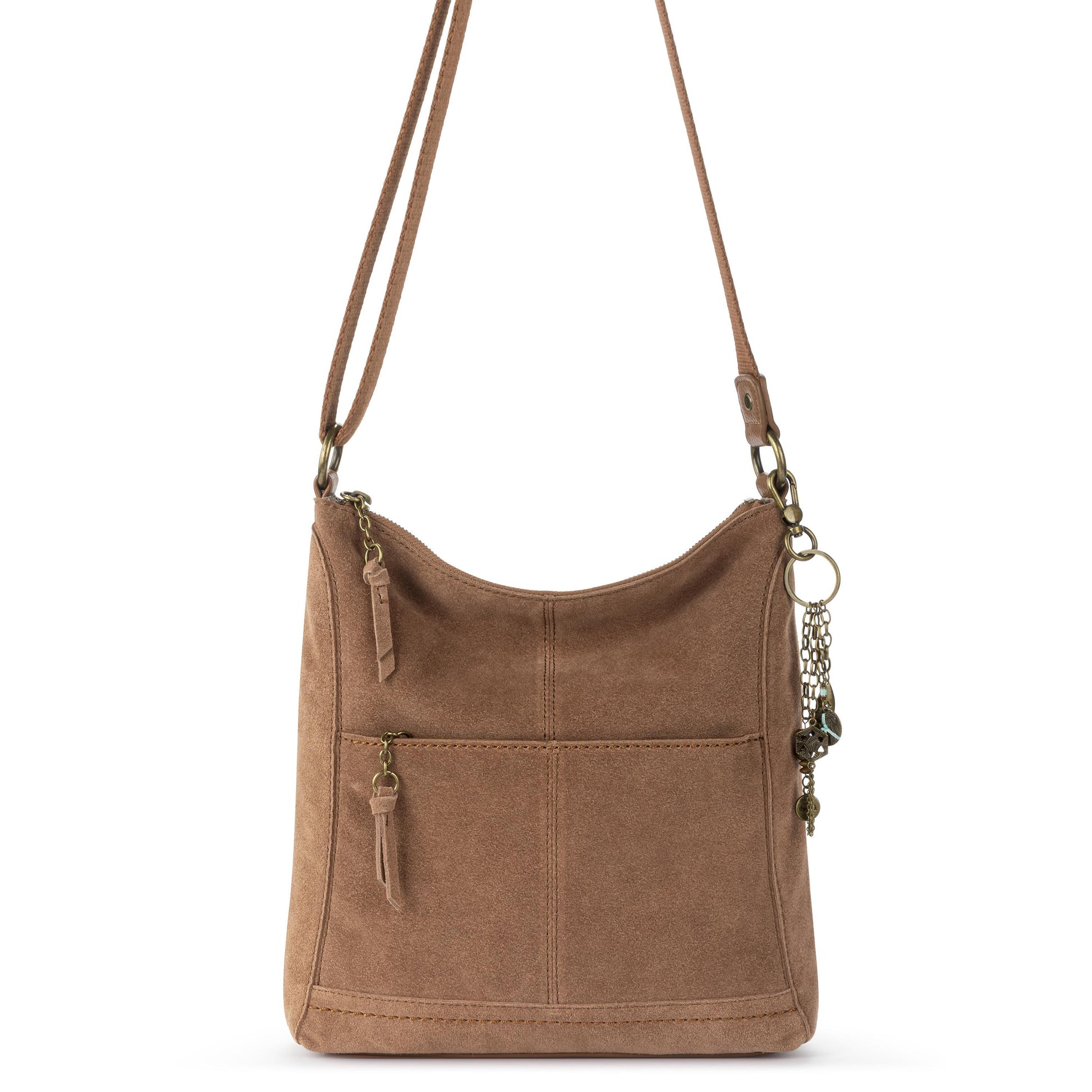 The Sak Lucia Crossbody Leather - |Tobacco Suede|