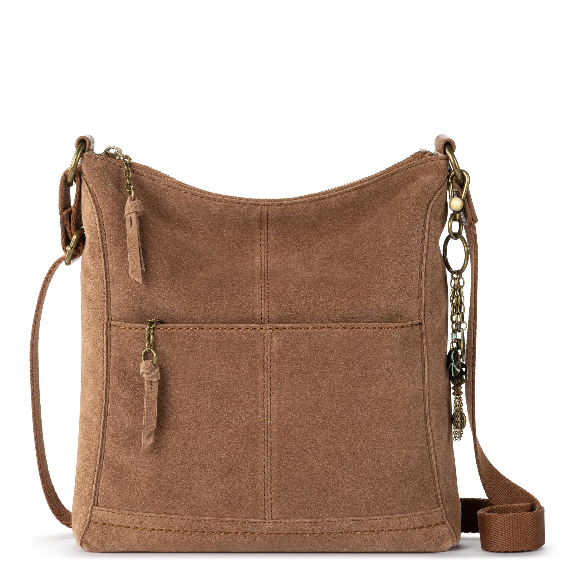 The Sak Lucia Crossbody Leather - |Tobacco Suede|