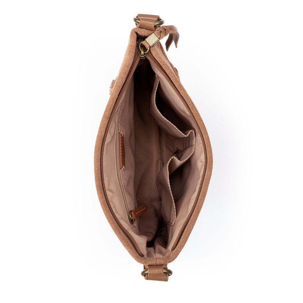 The Sak Melrose Crossbody - Leather - Tobacco Suede