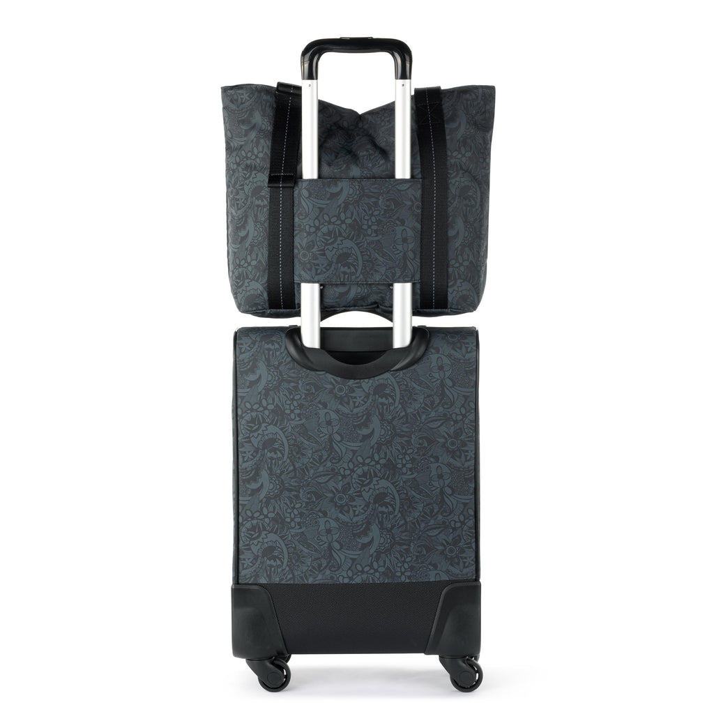 Sakroots On The Go 21" Spinner Luggage Bundle - EcoTwill - Black Spirit Desert