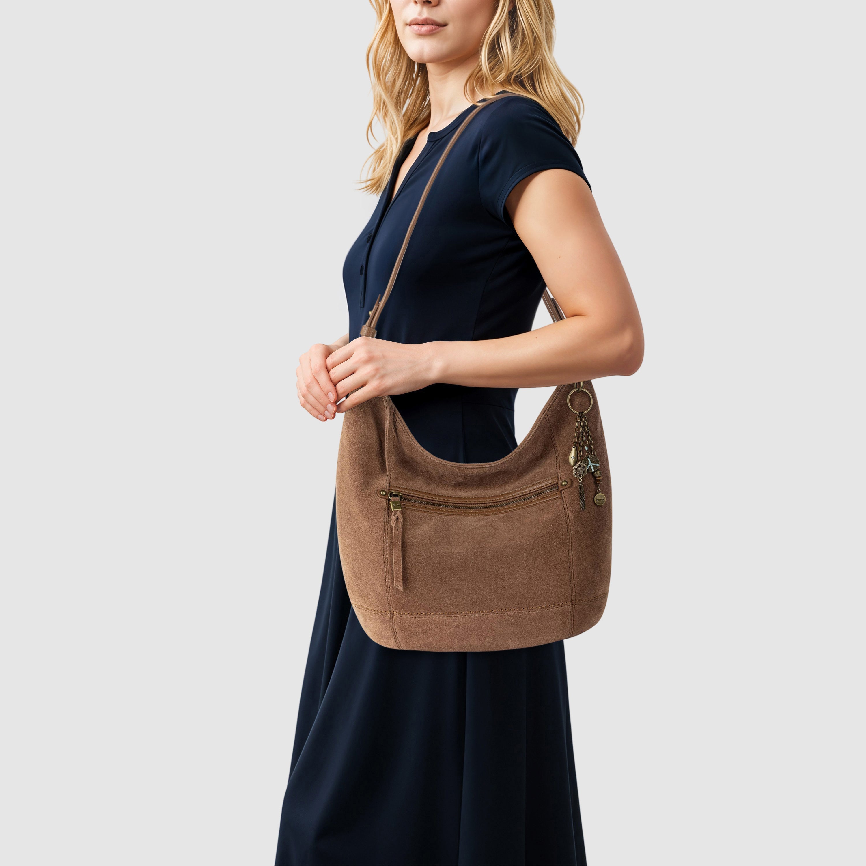 The Sak Sequoia Hobo - Leather - Tobacco Suede