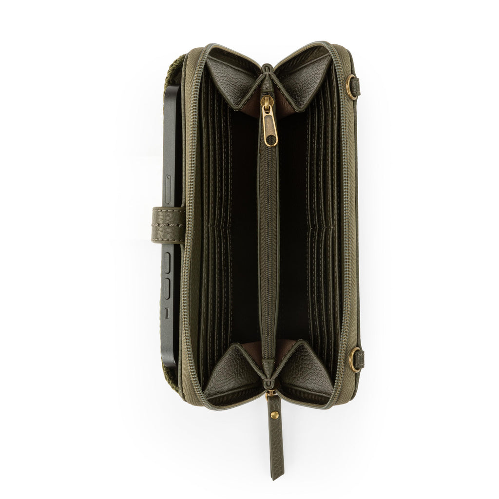 The Sak Iris Smartphone Wallet - Leather - Moss Suede