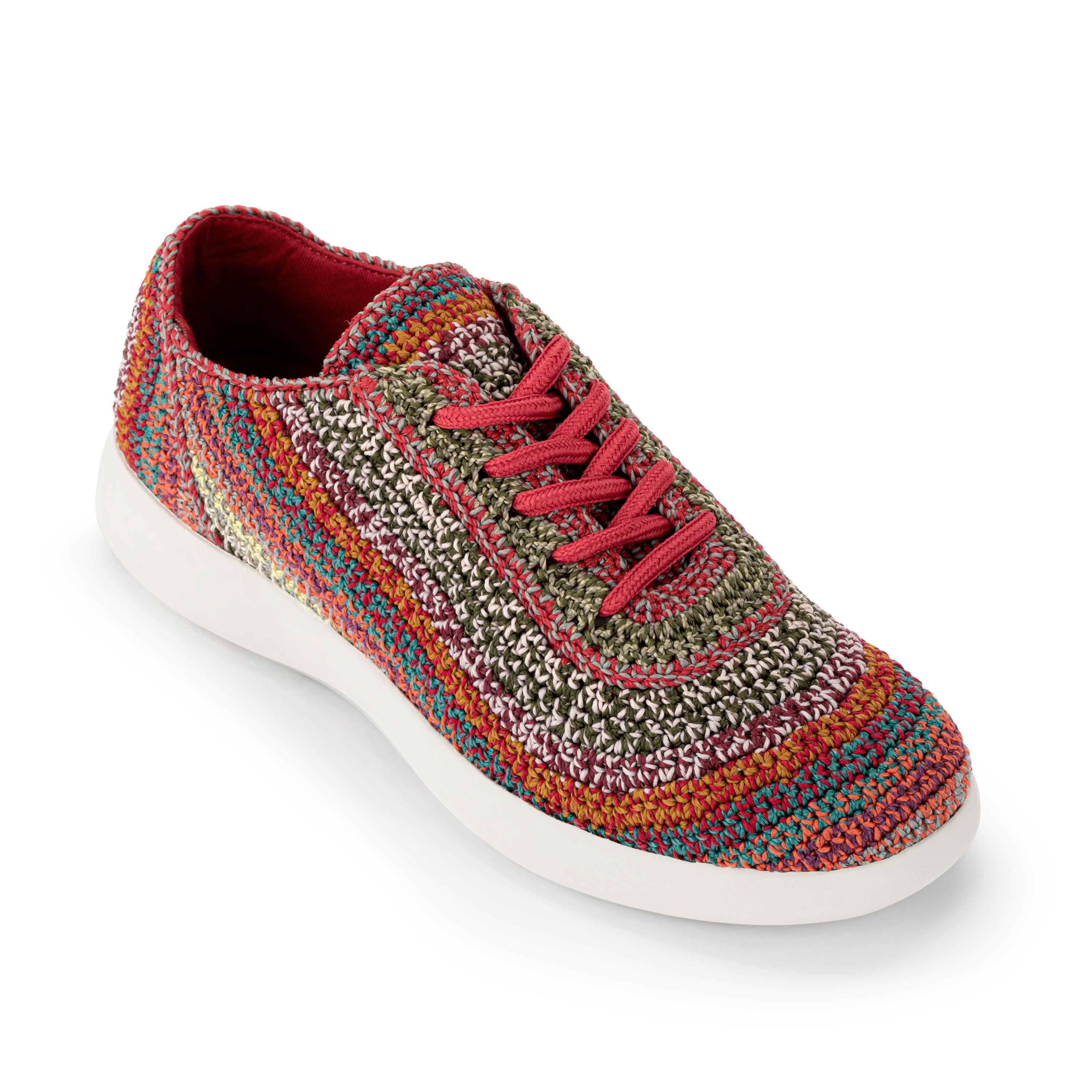 The Sak Asha Sneaker - Hand Crochet - Sunset Stripe