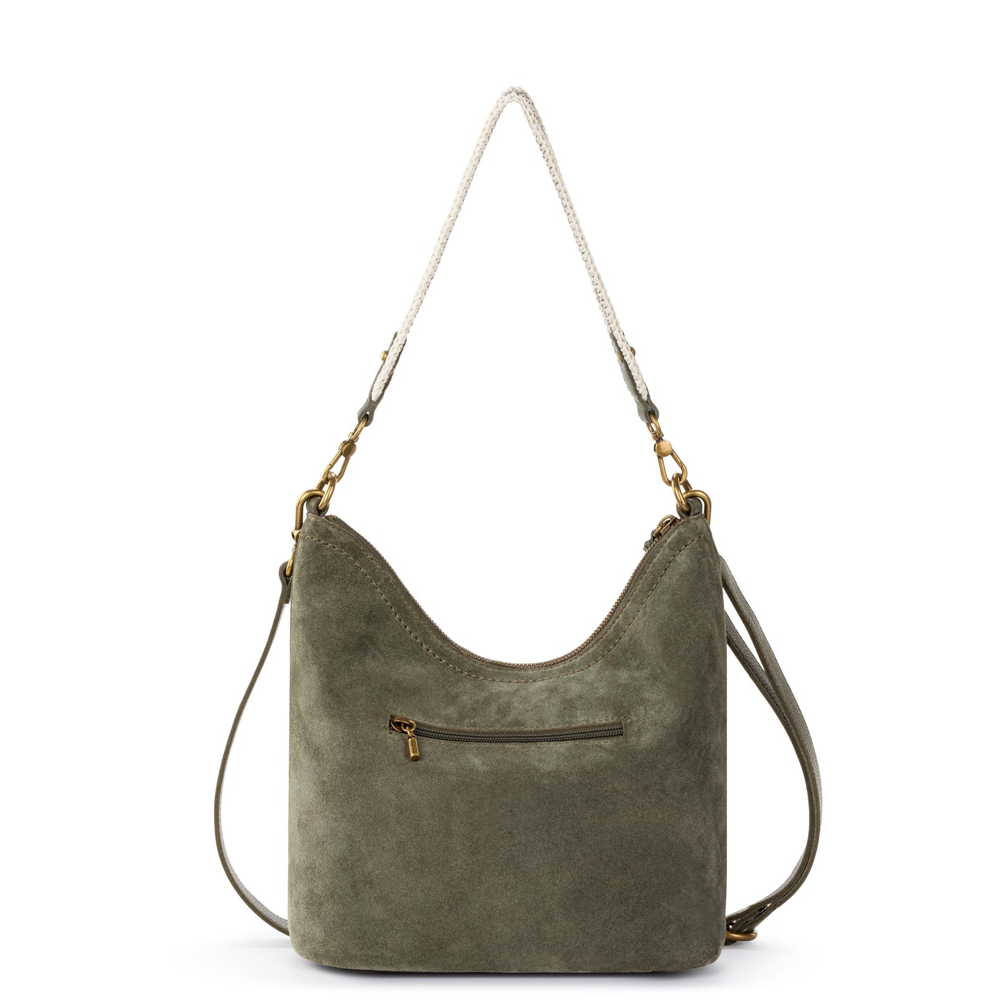 The Sak Jasmine Bucket Crossbody Leather - |Moss Suede|