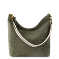 The Sak Jasmine Bucket Crossbody - Leather - Moss Suede
