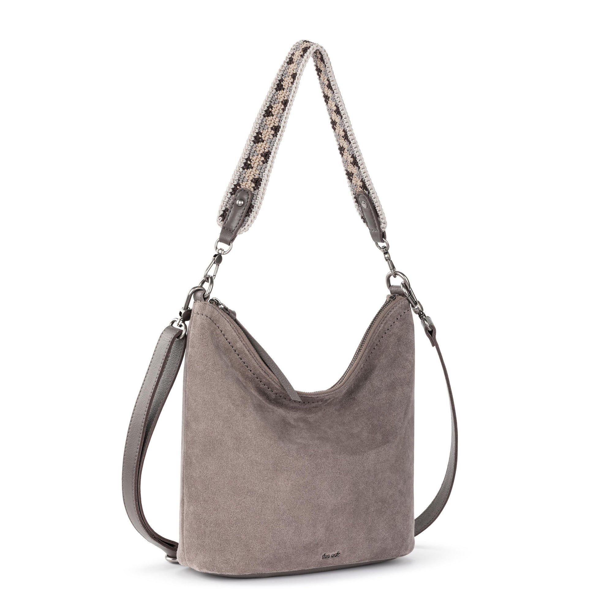 The Sak Jasmine Bucket Crossbody Leather - |Mushroom Suede|