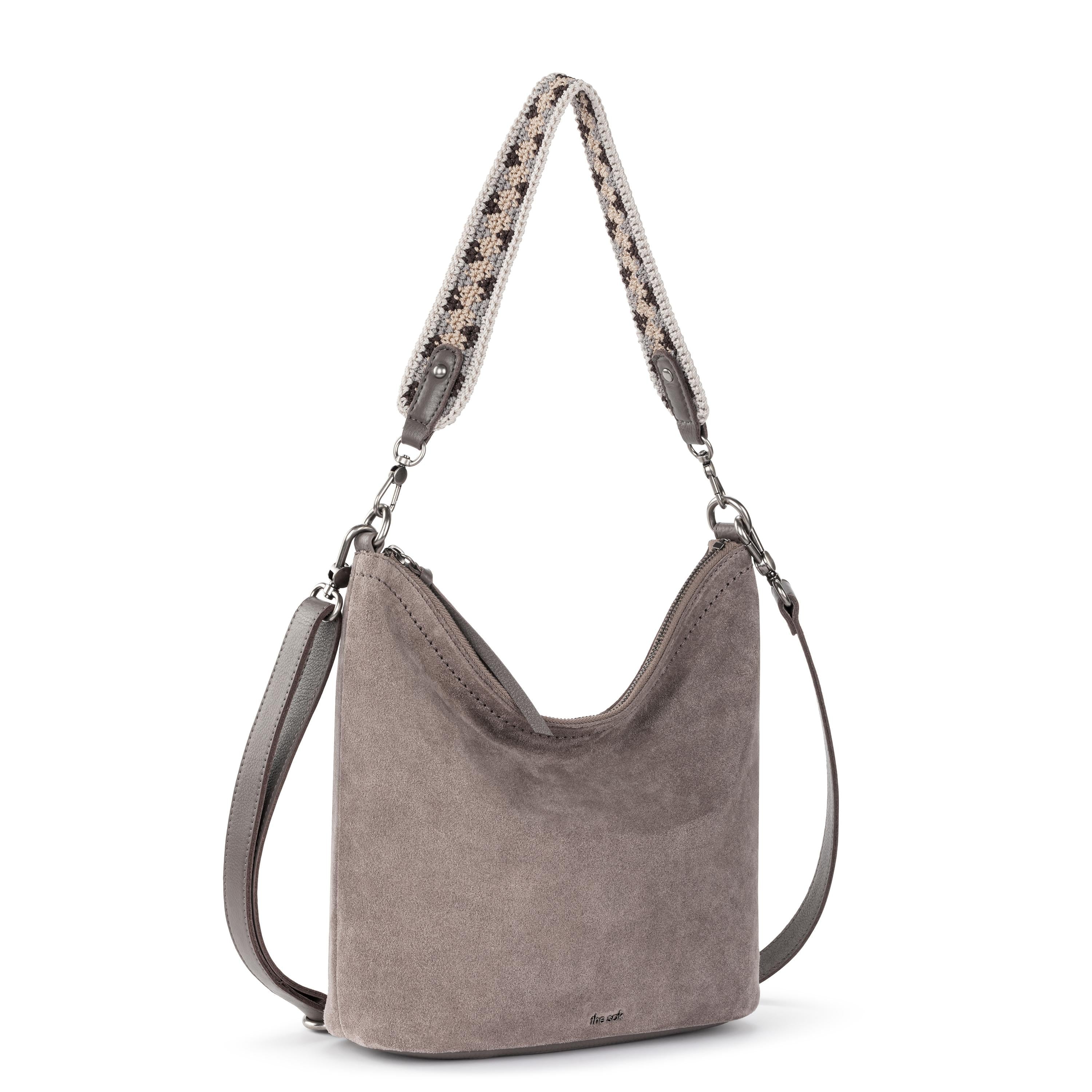 The Sak Jasmine Bucket Crossbody - Leather - Mushroom Suede