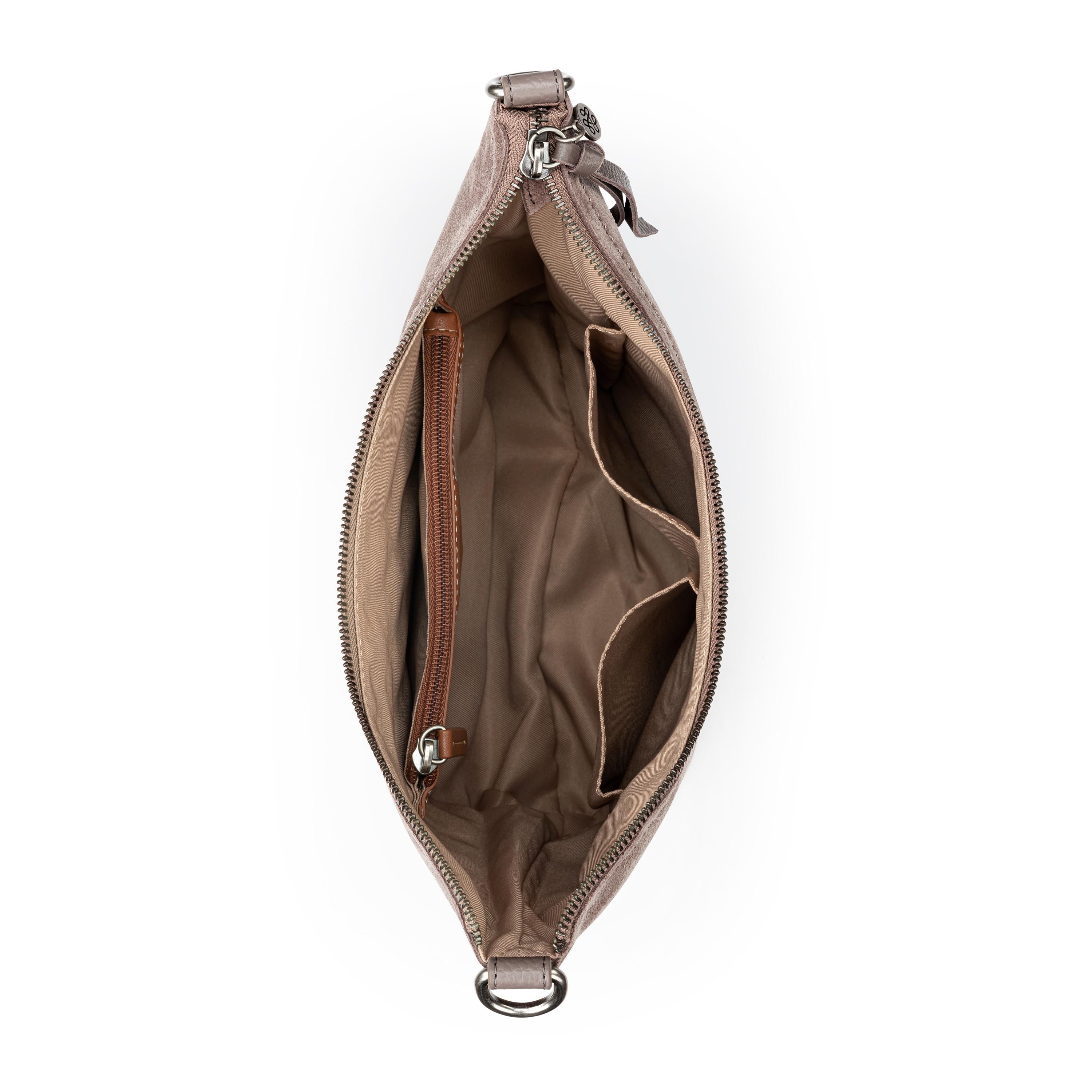 The Sak Jasmine Bucket Crossbody - Leather - Mushroom Suede