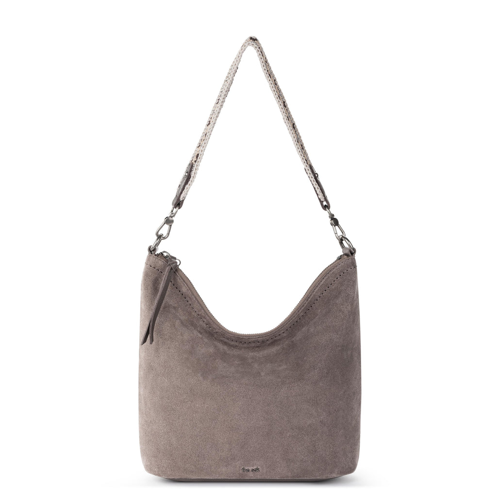 The Sak Jasmine Bucket Crossbody - Leather - Mushroom Suede