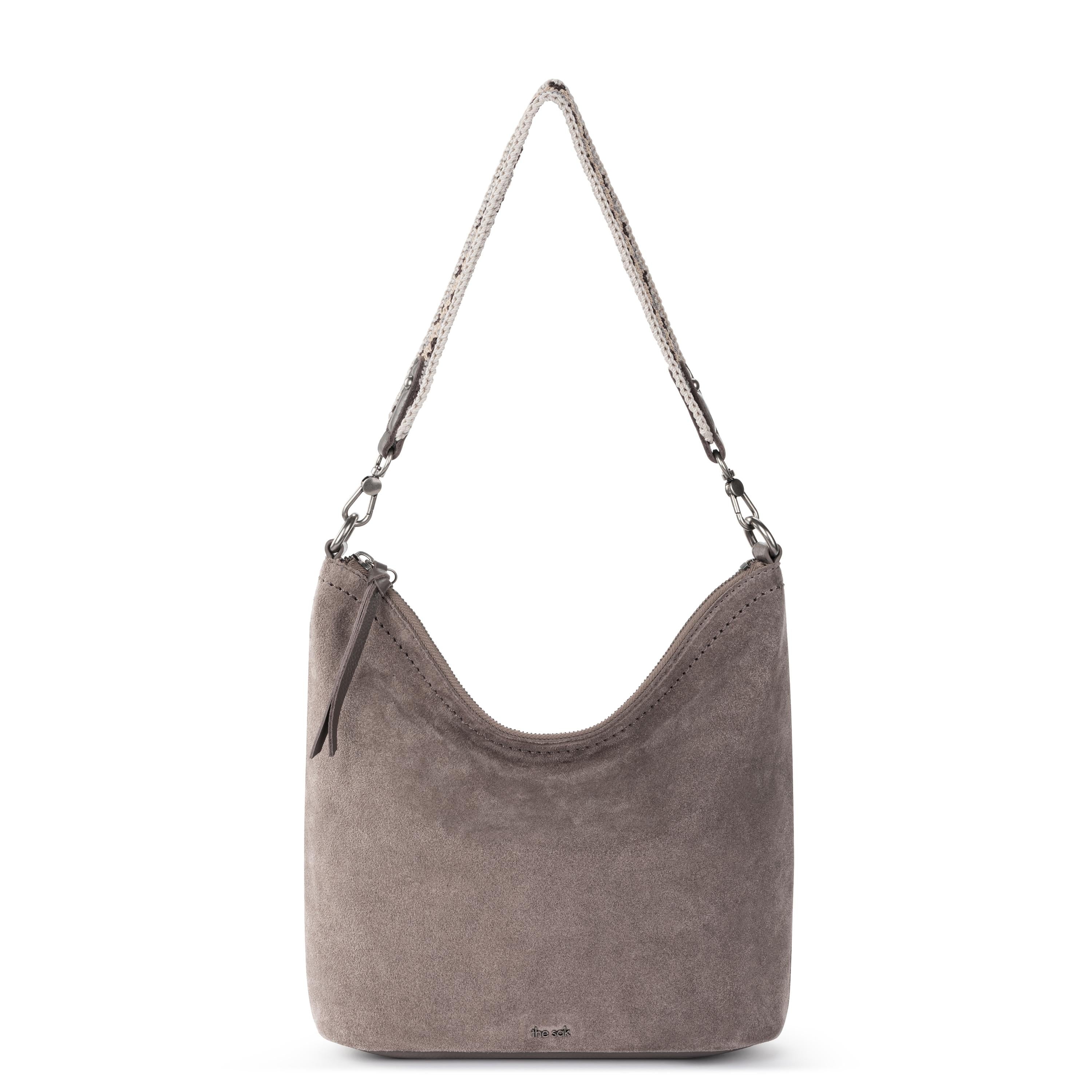 The Sak Jasmine Bucket Crossbody - Leather - Mushroom Suede