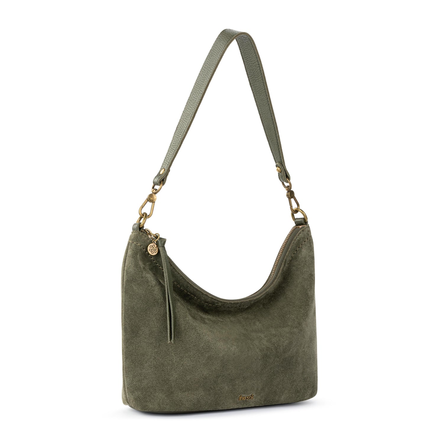 The Sak Jasmine Small Hobo Leather - |Moss Suede|