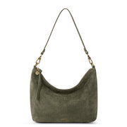 Jasmine Small Hobo - Leather - Moss Suede