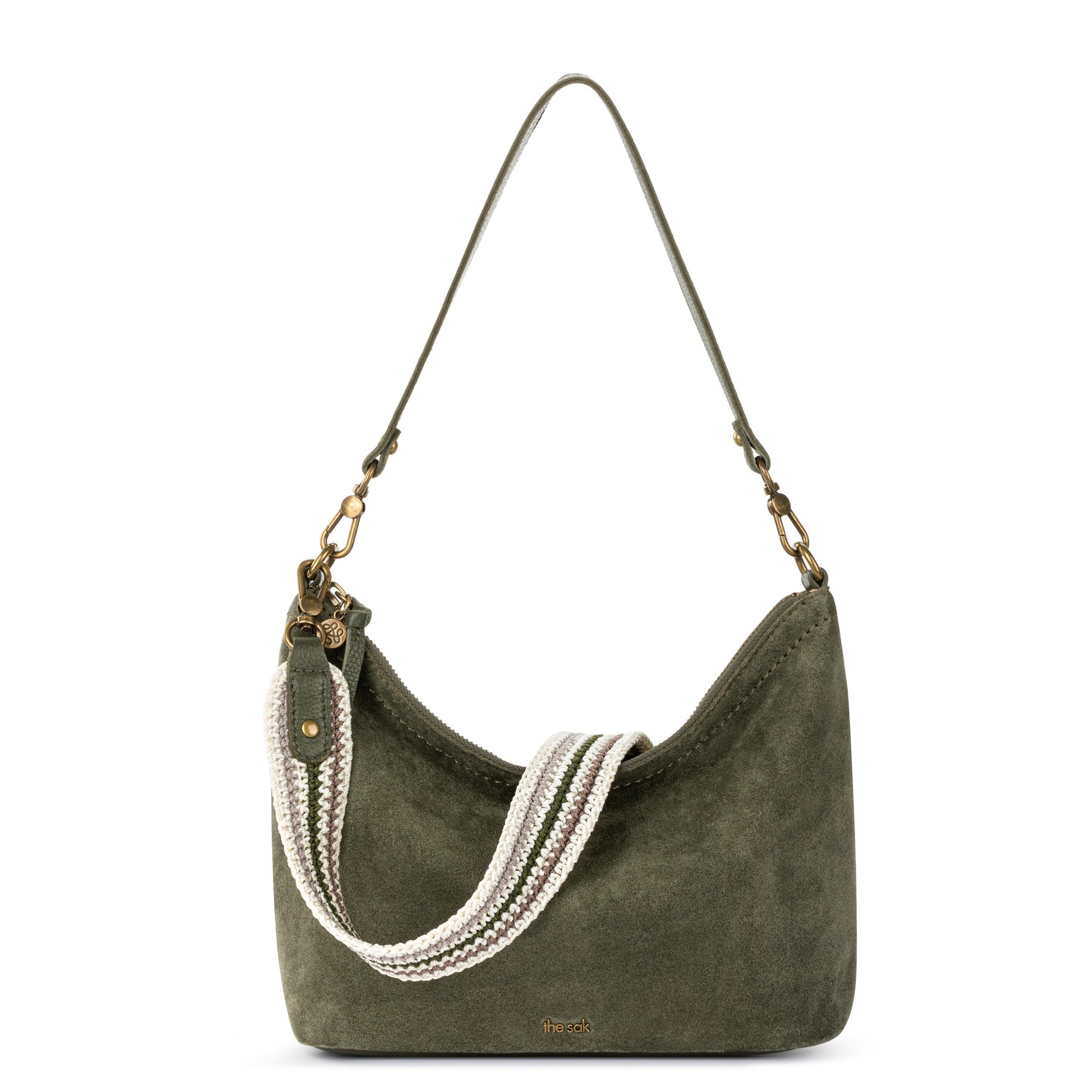The Sak Jasmine Small Hobo Leather - |Moss Suede|
