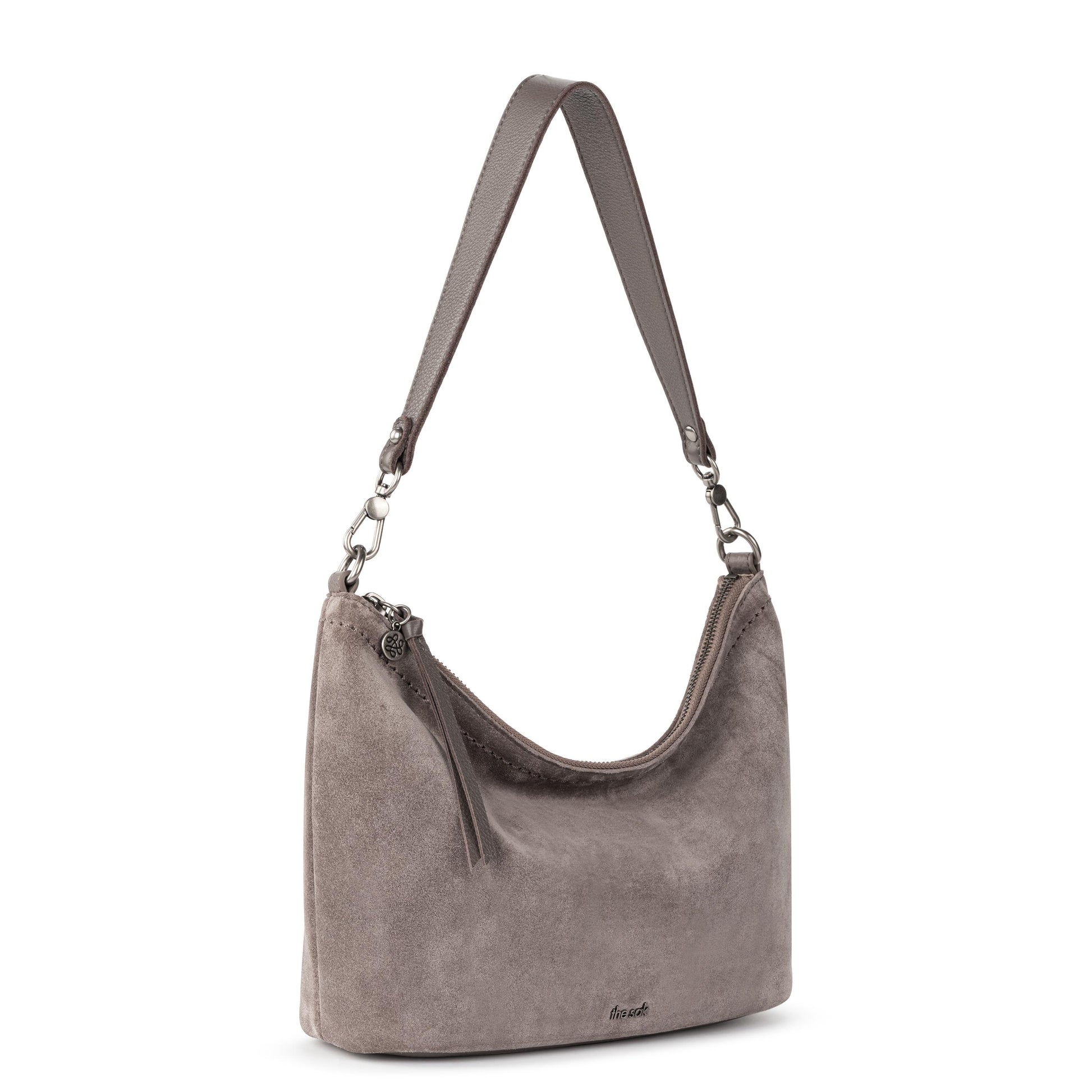 The Sak Jasmine Small Hobo Leather - |Mushroom Suede|