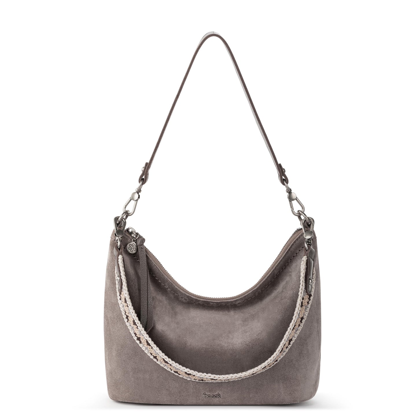 The Sak Jasmine Small Hobo Leather - |Mushroom Suede|