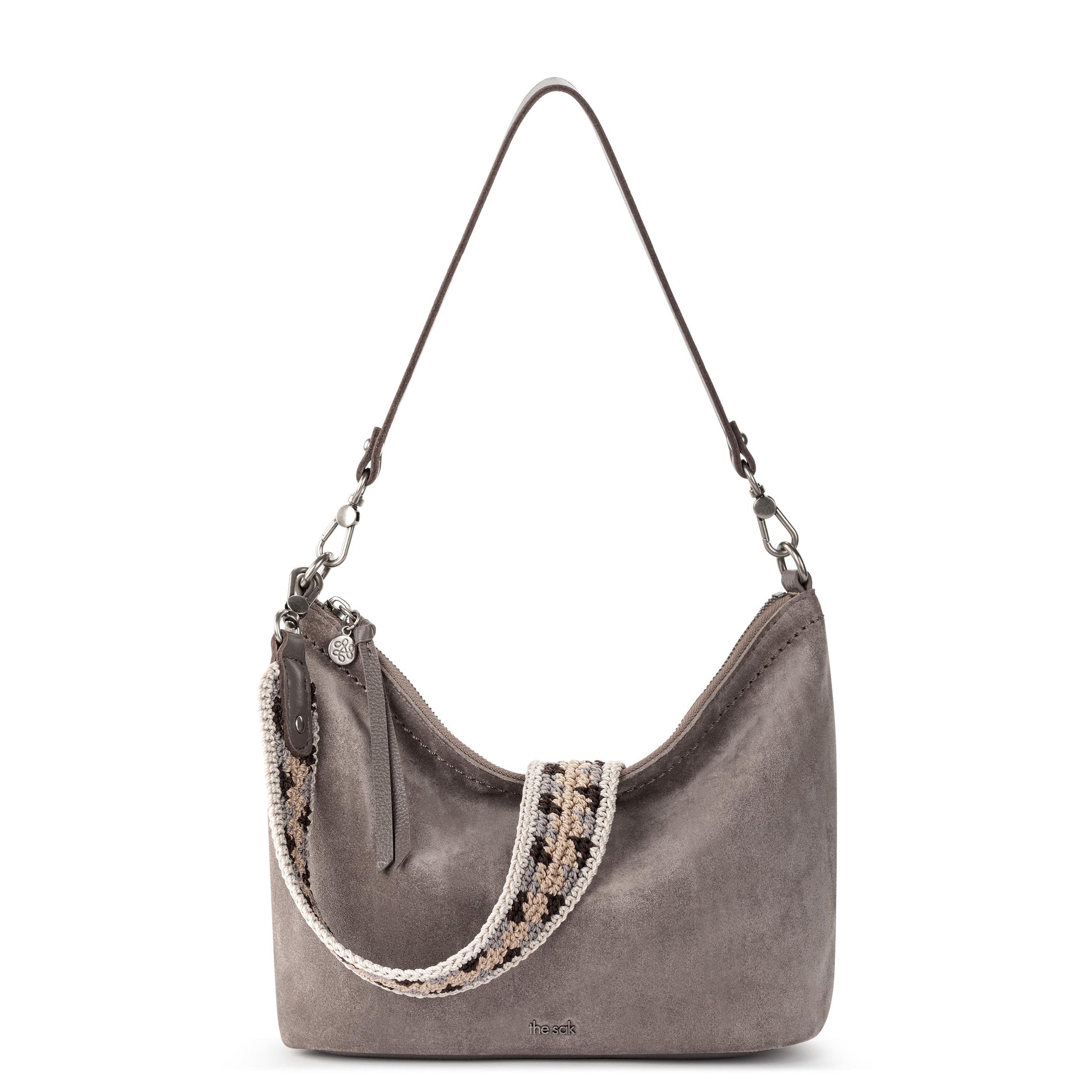 The Sak Jasmine Small Hobo Leather - |Mushroom Suede|