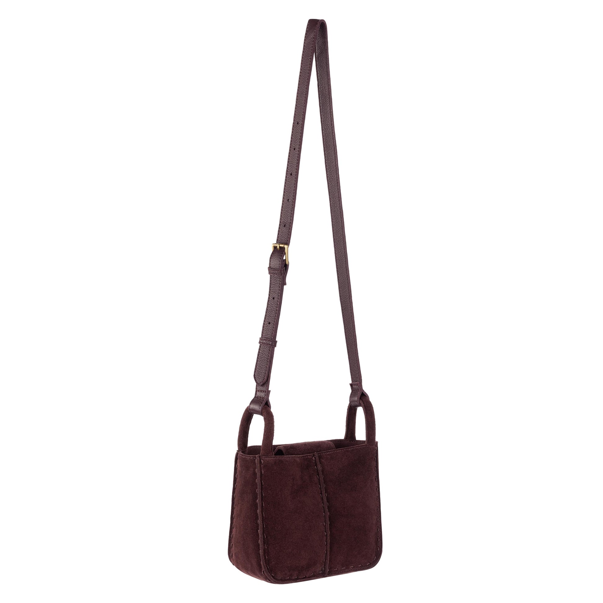 The Sak Los Feliz Mini Crossbody Leather - |Mahogany Suede|