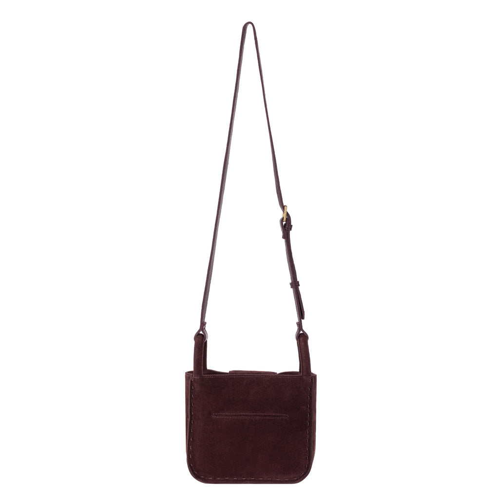The Sak Los Feliz Mini Crossbody - Leather - Mahogany Suede