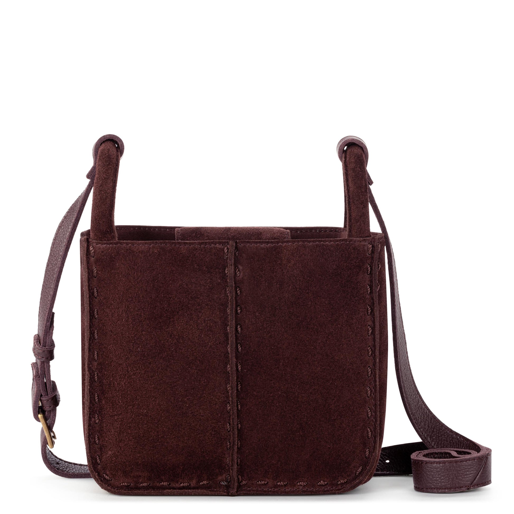 The Sak Los Feliz Mini Crossbody Leather - |Mahogany Suede|