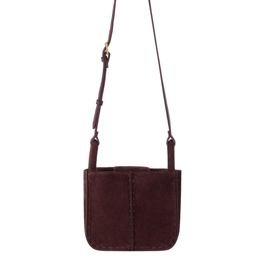 The Sak Los Feliz Mini Crossbody - Leather - Mahogany Suede