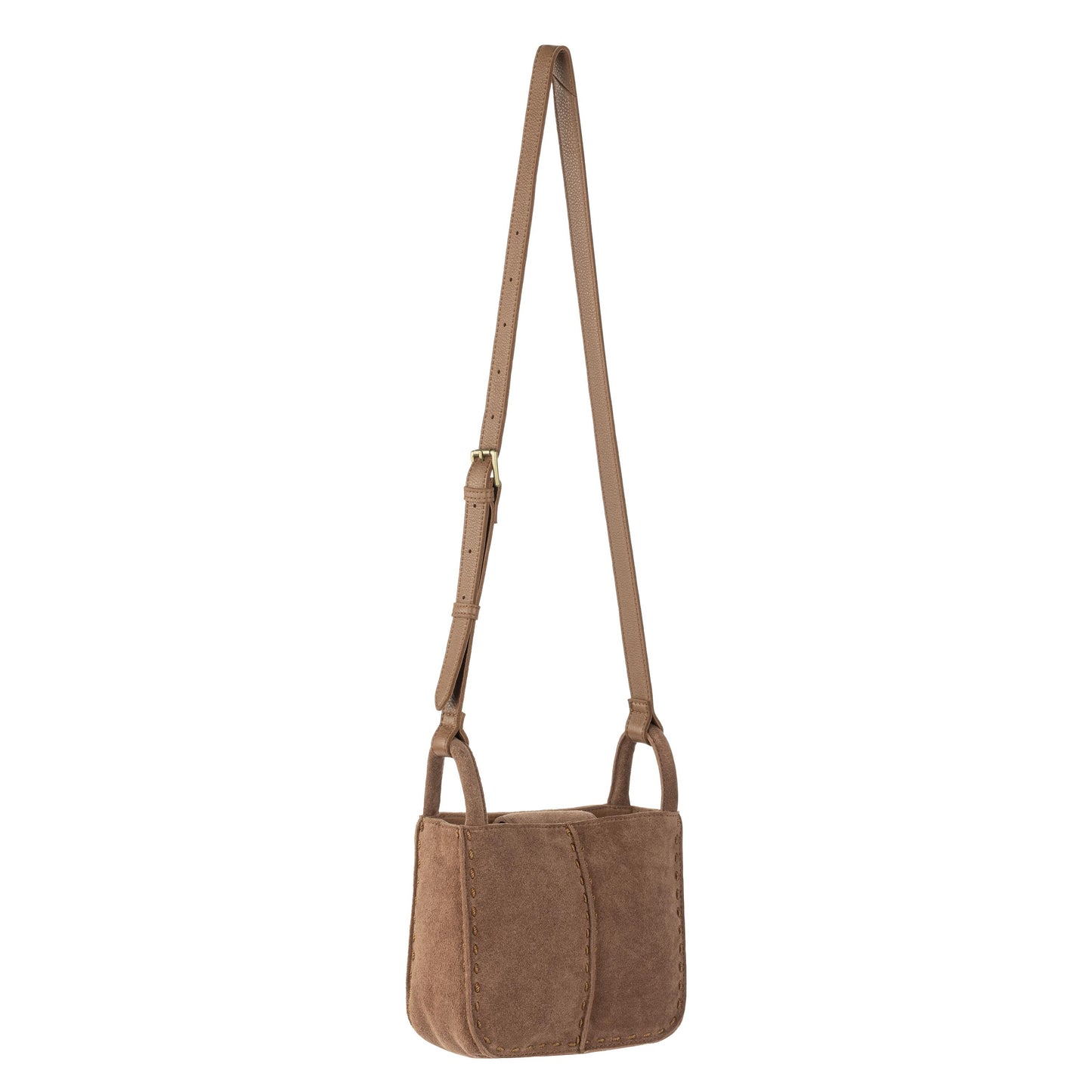 The Sak Los Feliz Mini Crossbody Leather - |Tobacco Suede|