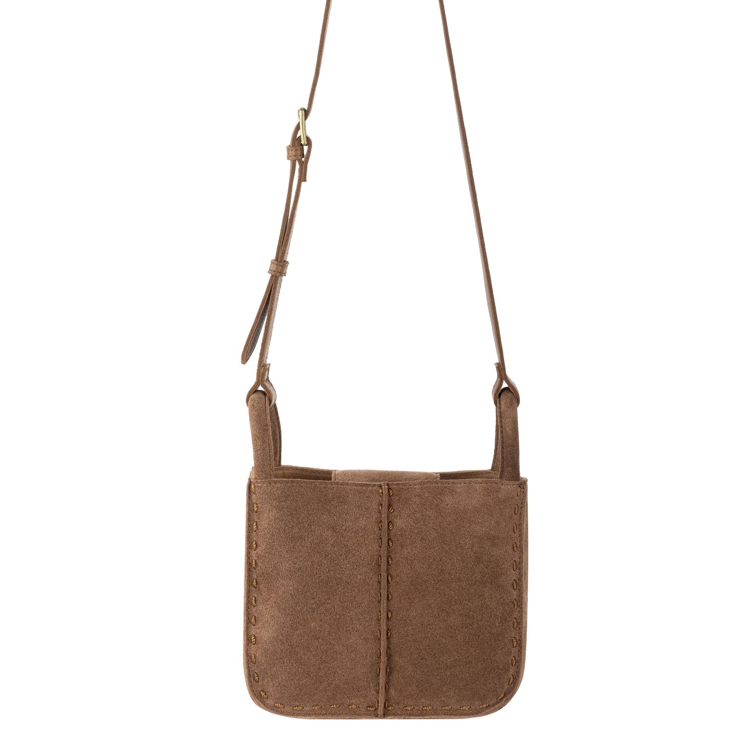 The Sak Los Feliz Mini Crossbody Leather - |Tobacco Suede|