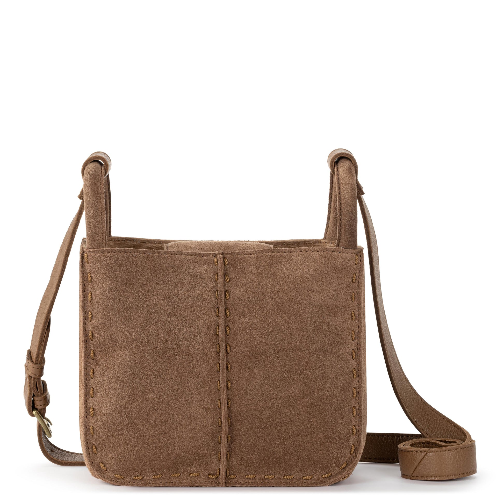 The Sak Los Feliz Mini Crossbody Leather - |Tobacco Suede|