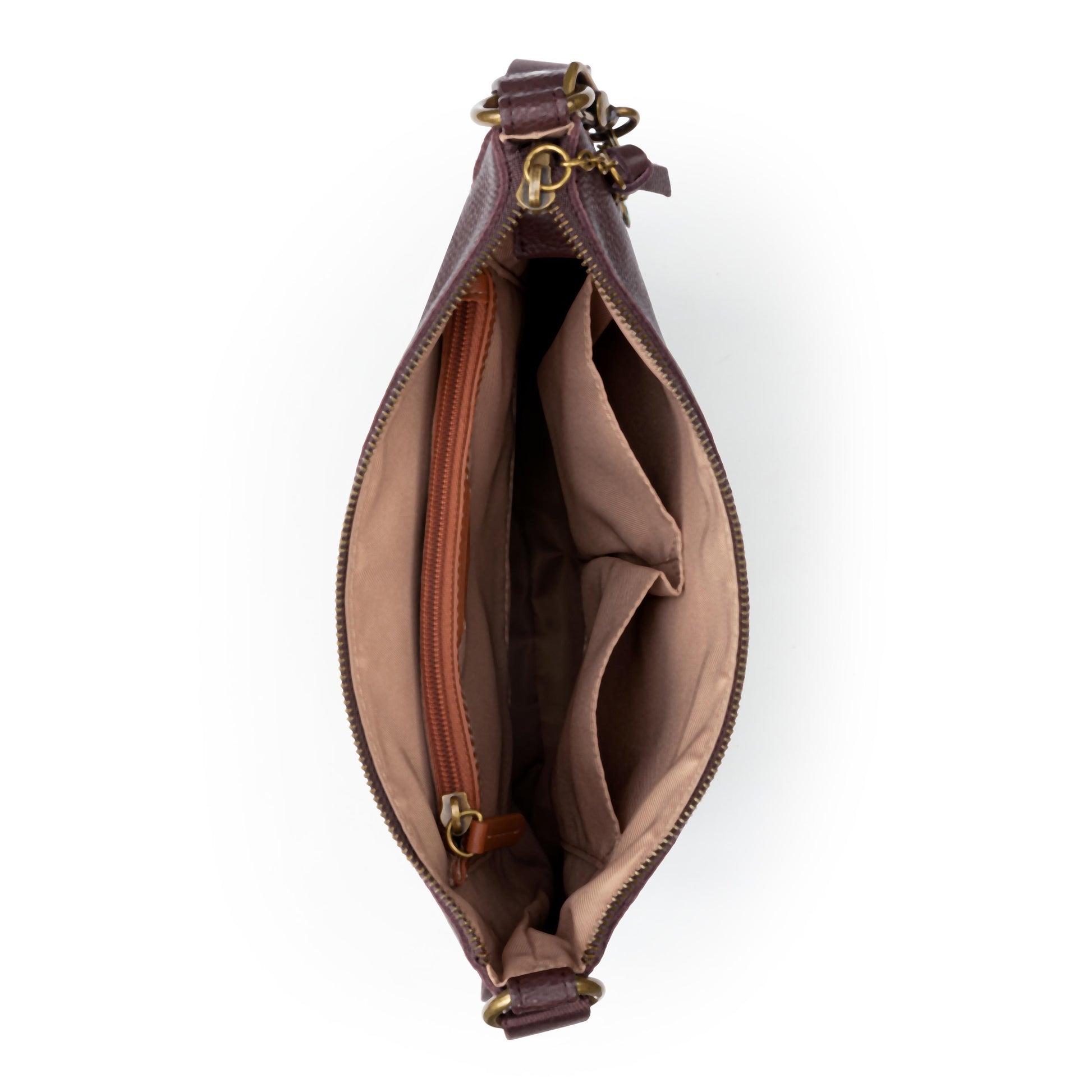 The Sak Lucia Crossbody Leather - |Mahogany Stitch|