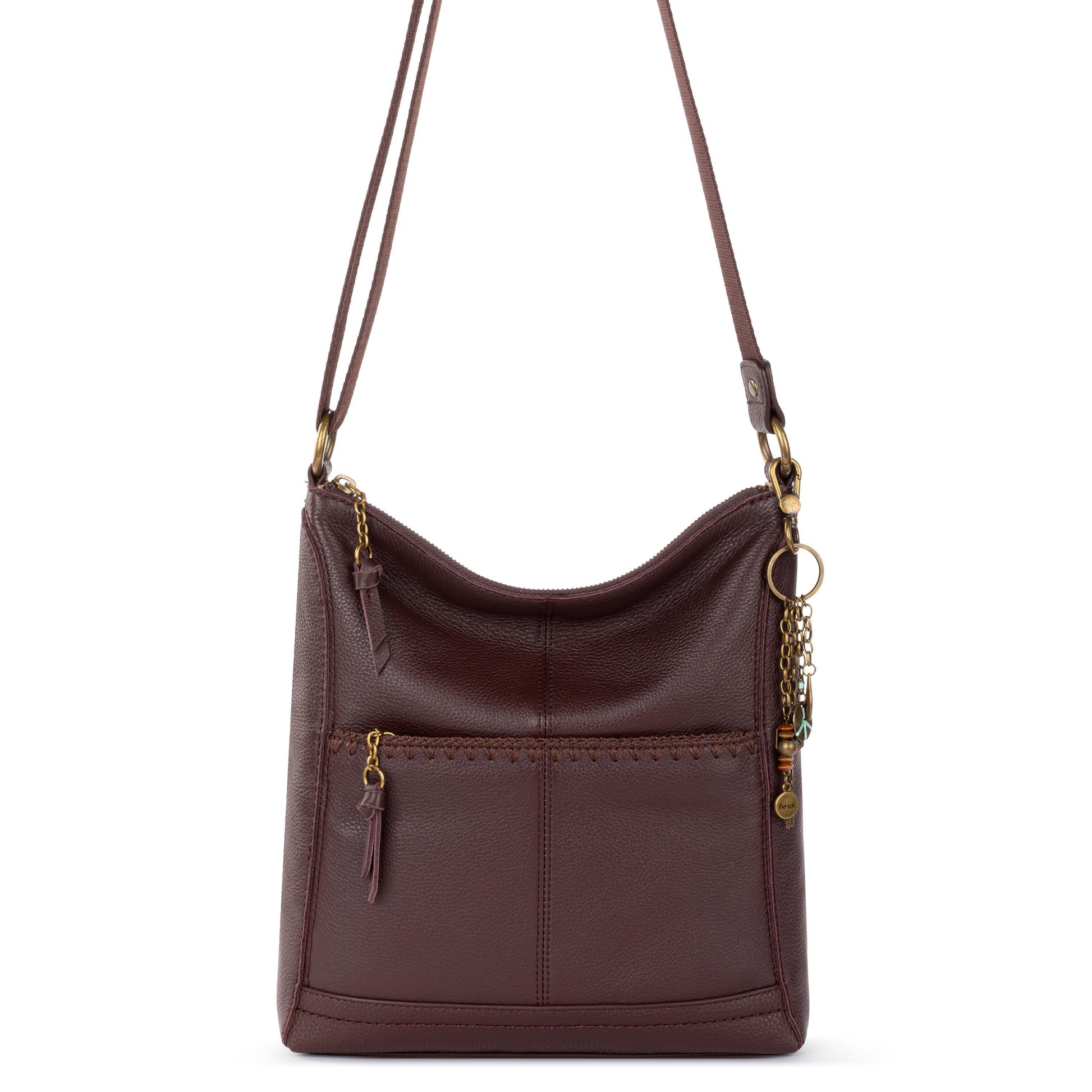 The Sak Lucia Crossbody Leather - |Mahogany Stitch|