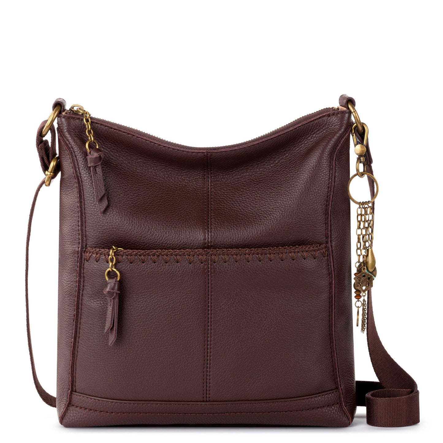 The Sak Lucia Crossbody Leather - |Mahogany Stitch|
