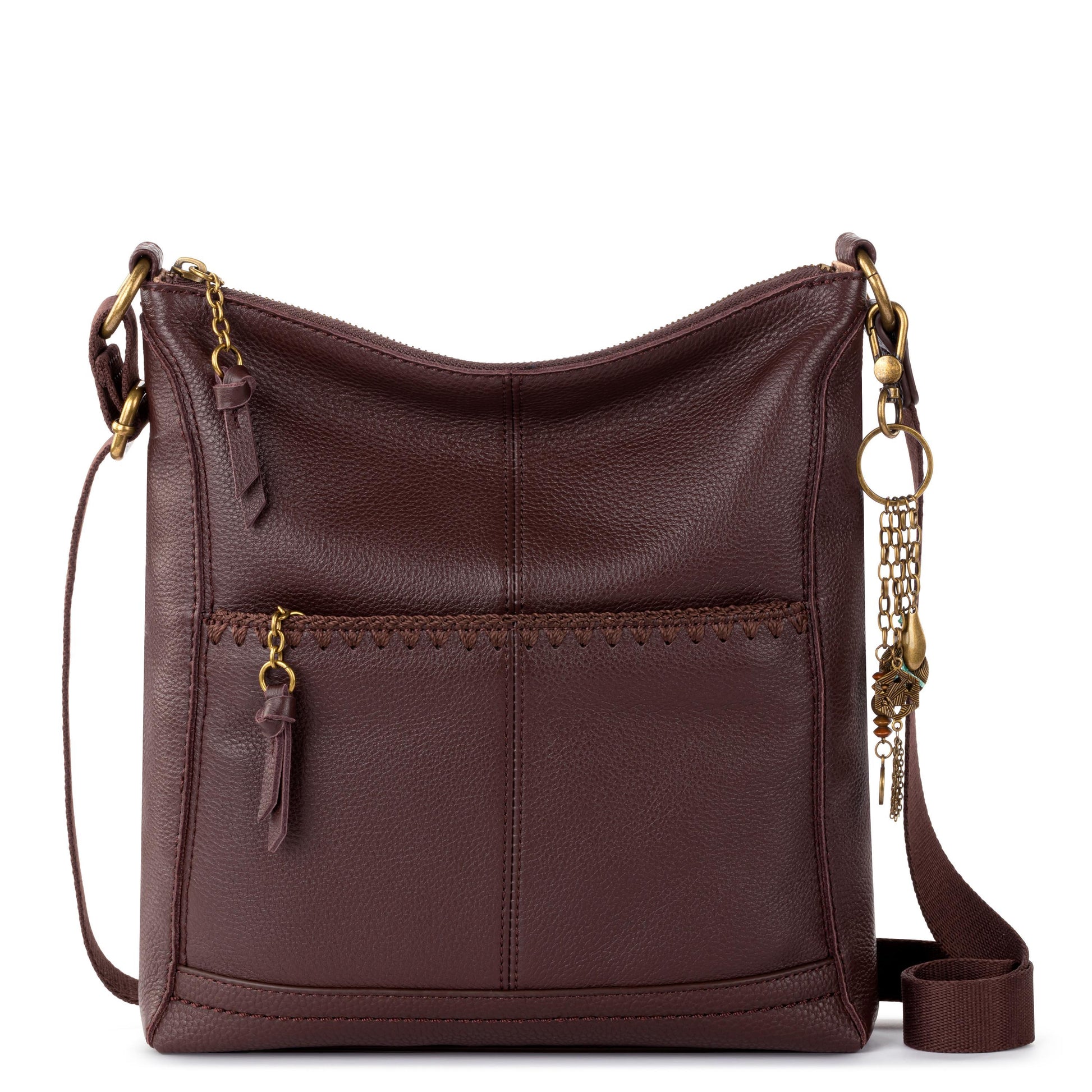 The Sak Lucia Crossbody Leather - |Mahogany Stitch|