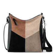 Lucia Crossbody - Leather - Neutral Suede Block