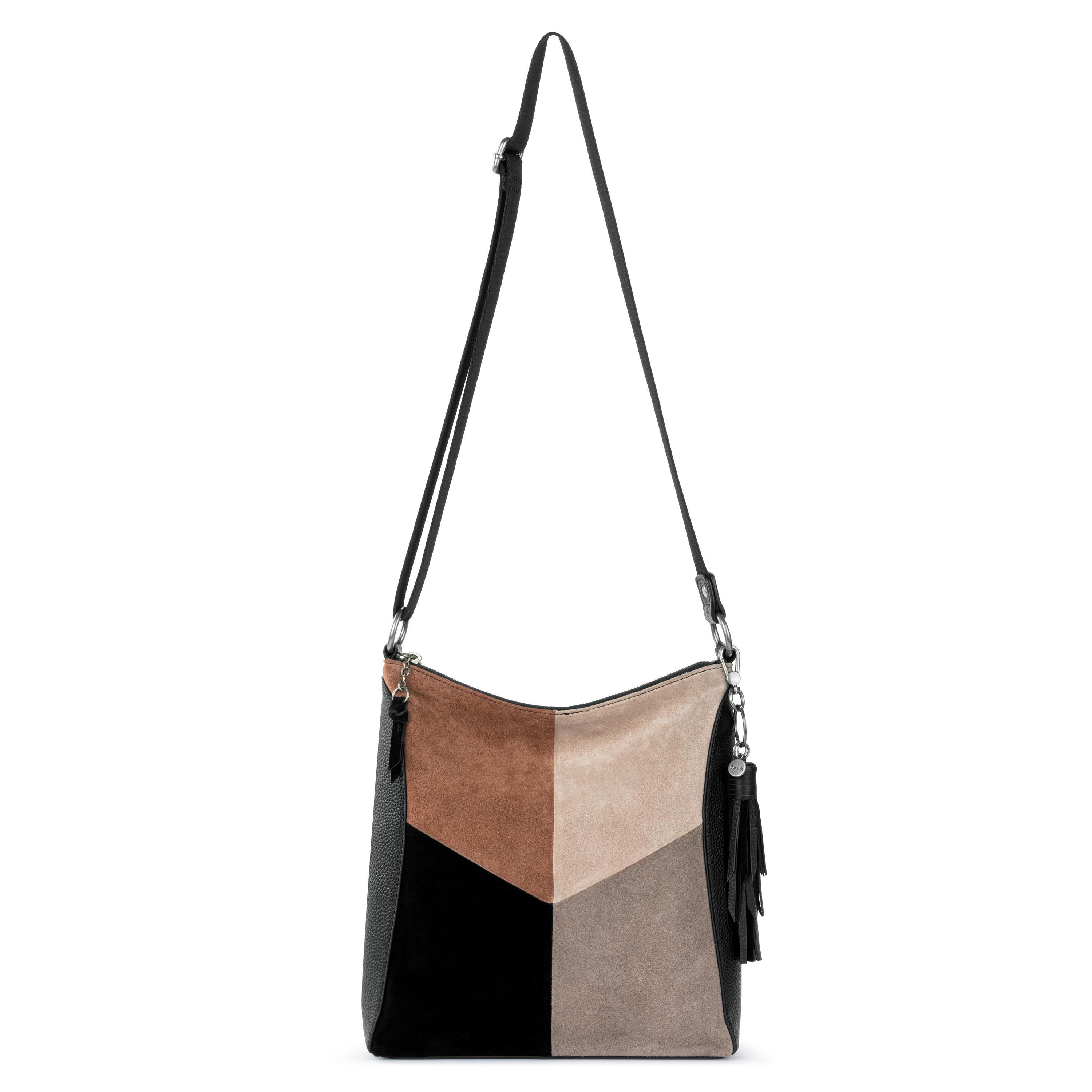 The Sak Lucia Crossbody - Leather - Neutral Suede Block