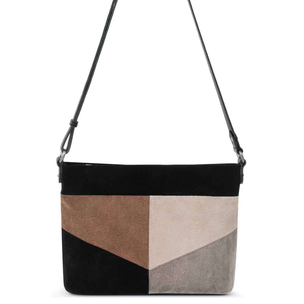 The Sak Melrose Crossbody - Leather - Neutral Suede Block