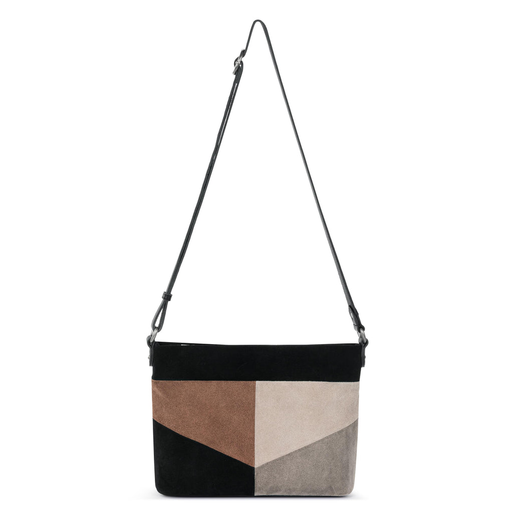 The Sak Melrose Crossbody - Leather - Neutral Suede Block