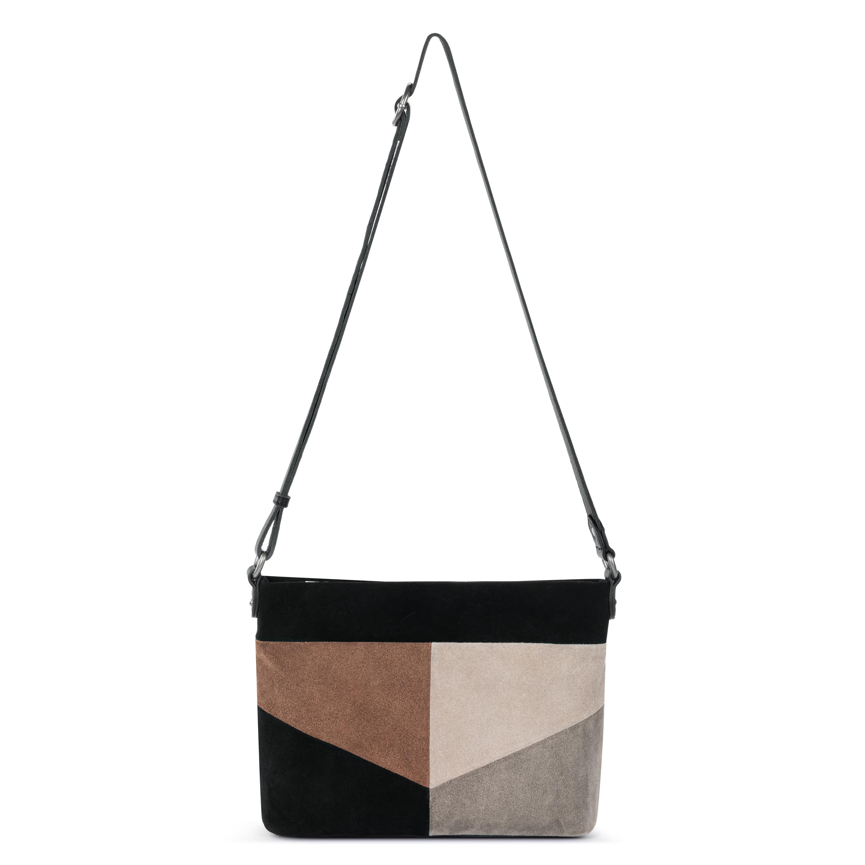 The Sak Melrose Crossbody - Leather - Neutral Suede Block
