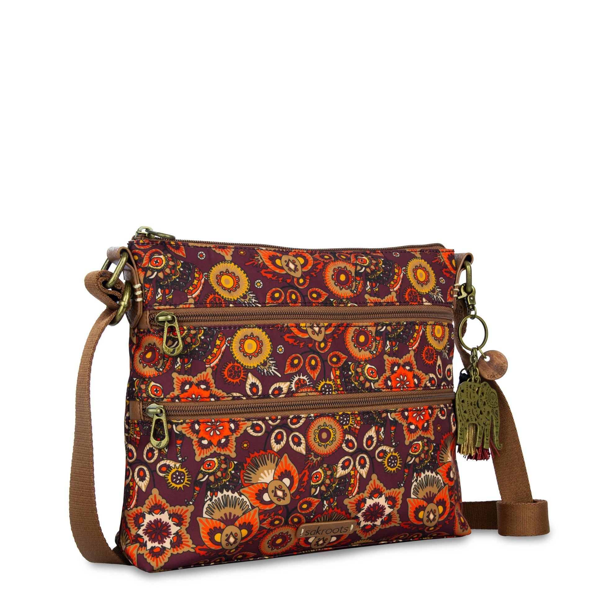Sakroots Basic Crossbody EcoTwill - |Scarlet Tapestry|