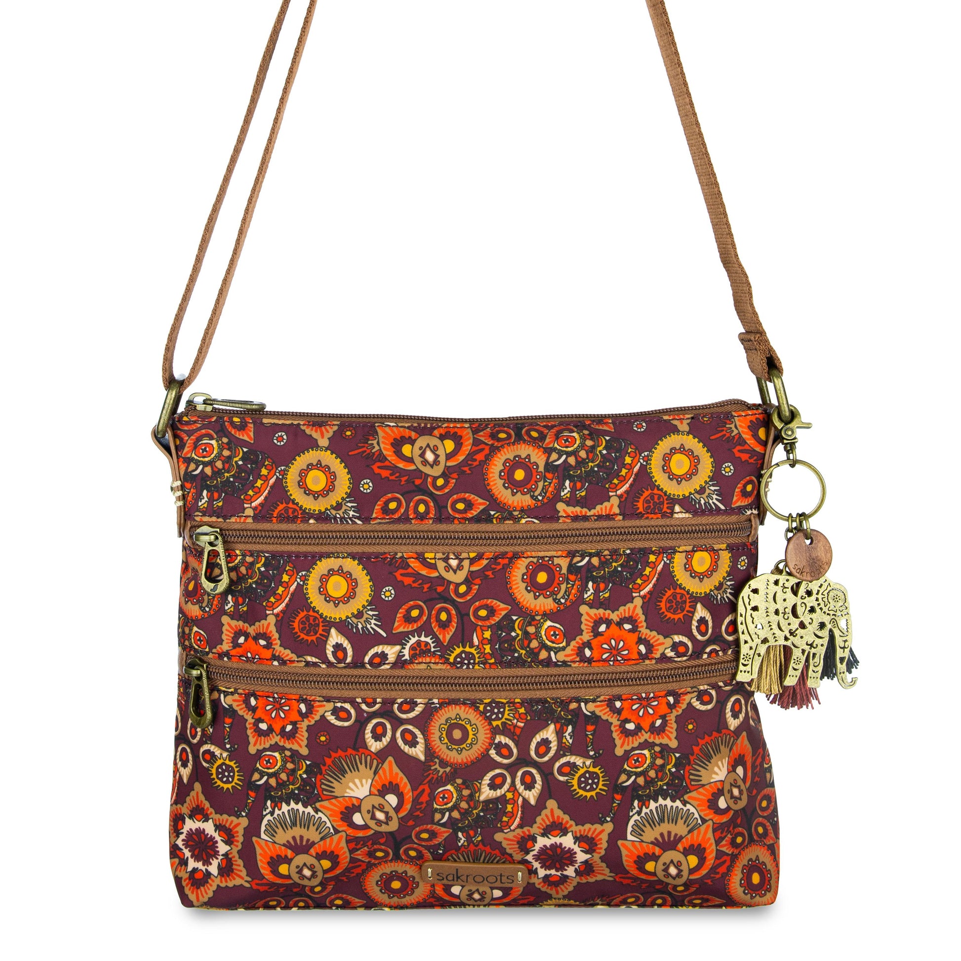 Sakroots Basic Crossbody EcoTwill - |Scarlet Tapestry|