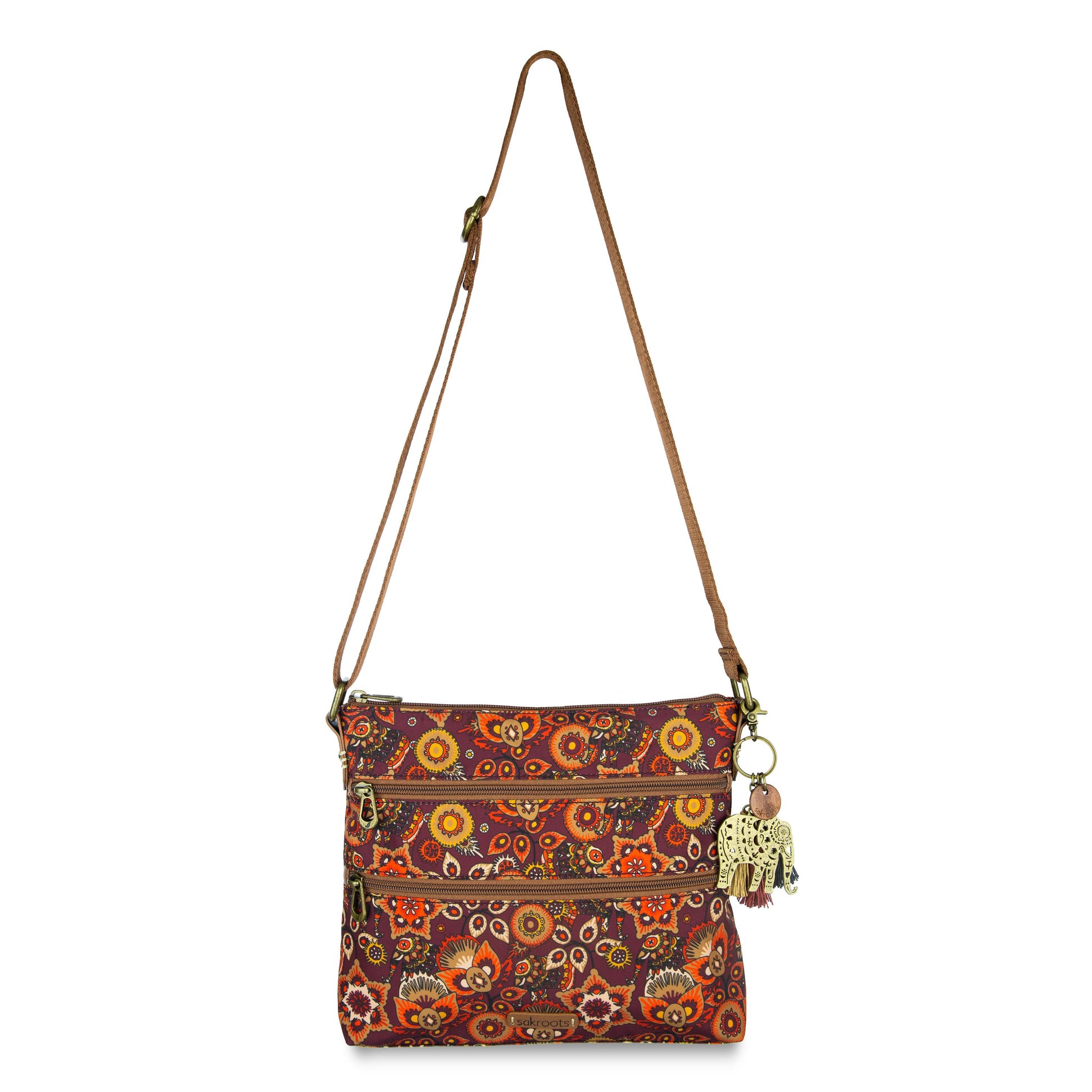 Sakroots Basic Crossbody EcoTwill - |Scarlet Tapestry|