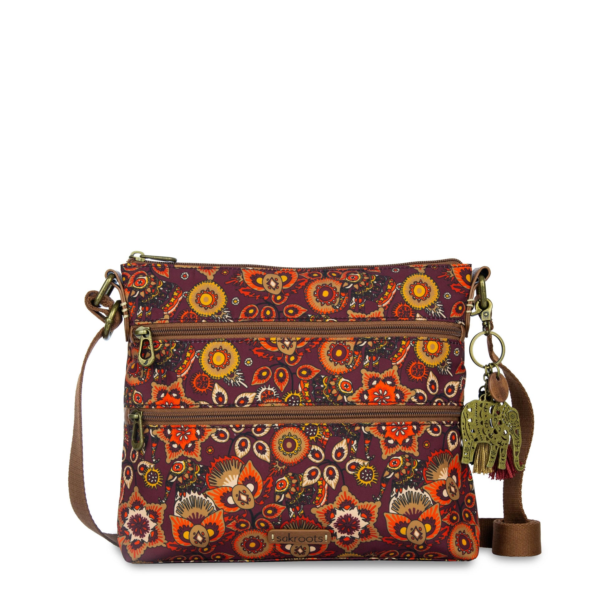 Sakroots Basic Crossbody EcoTwill - |Scarlet Tapestry|