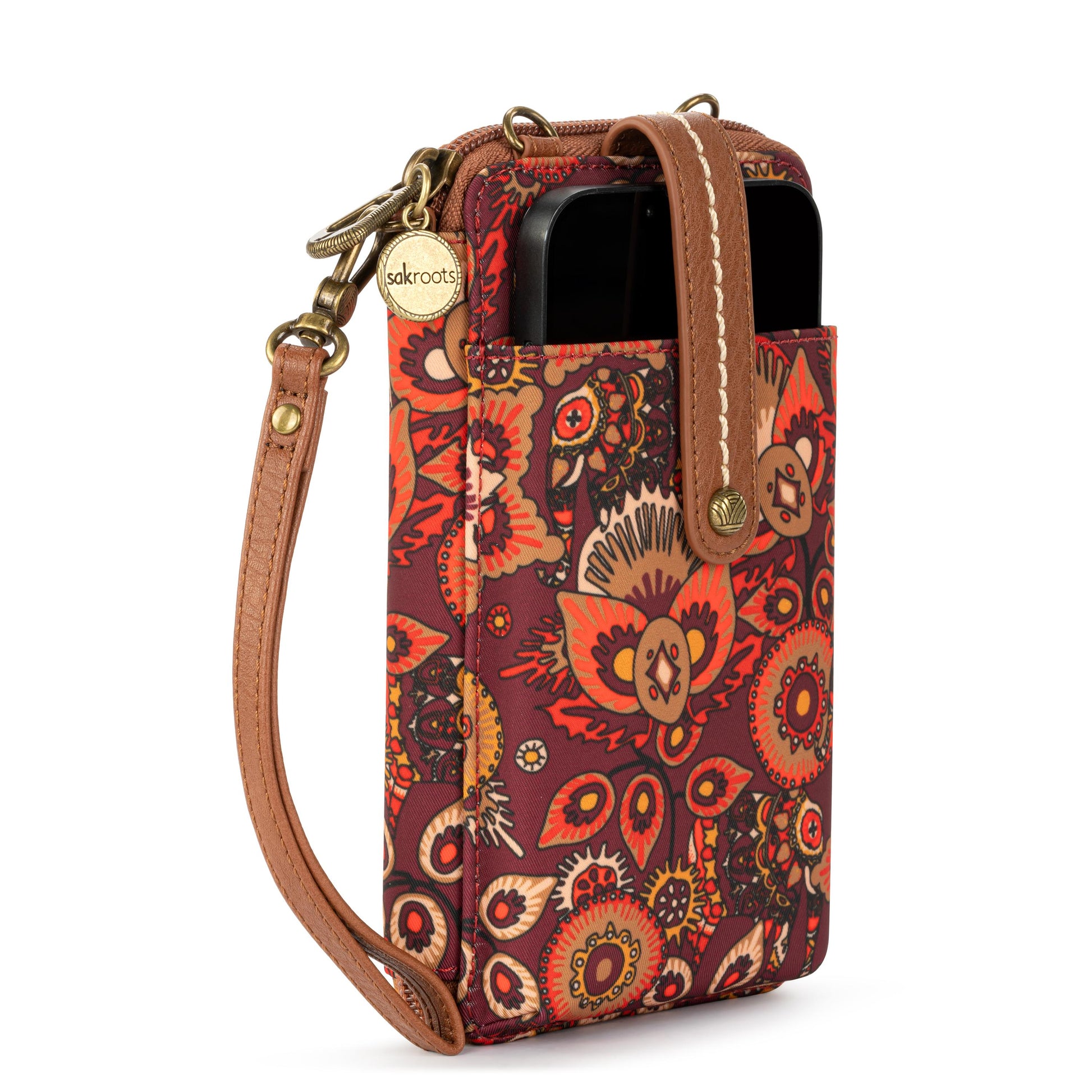 Sakroots Salinas Smartphone Crossbody EcoTwill - |Scarlet Tapestry|