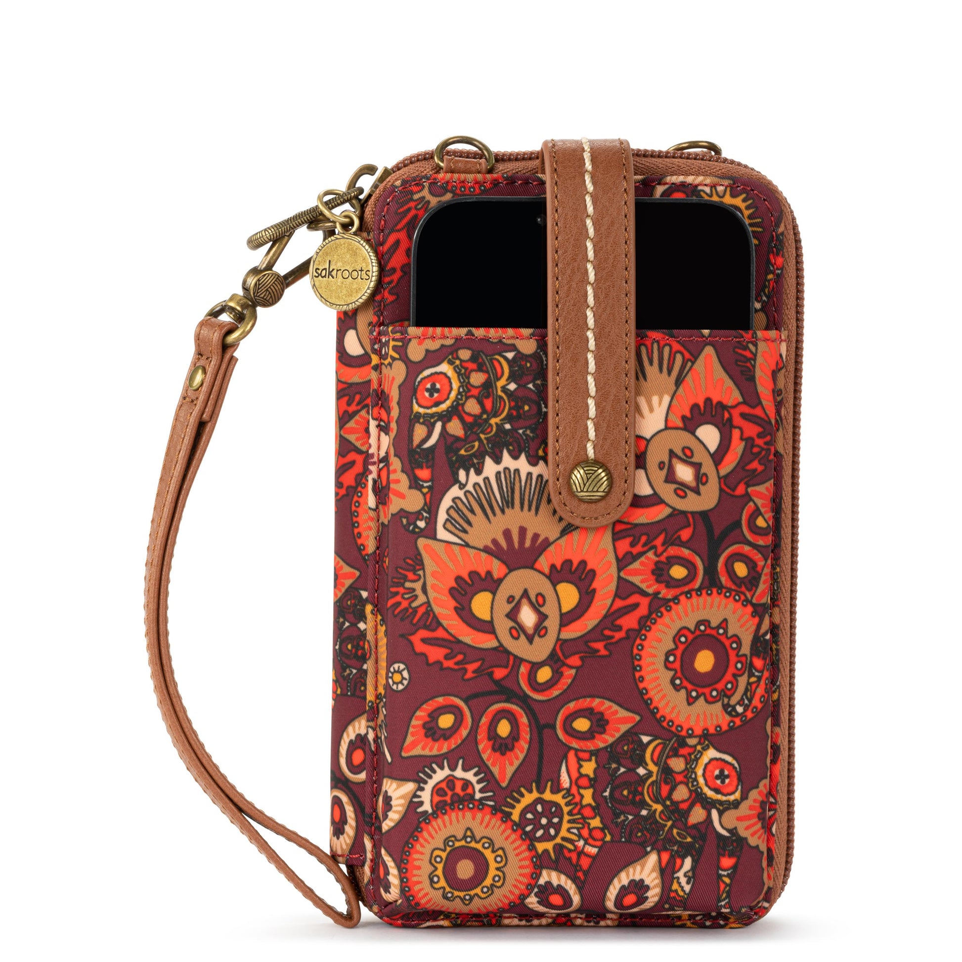 Sakroots Salinas Smartphone Crossbody EcoTwill - |Scarlet Tapestry|