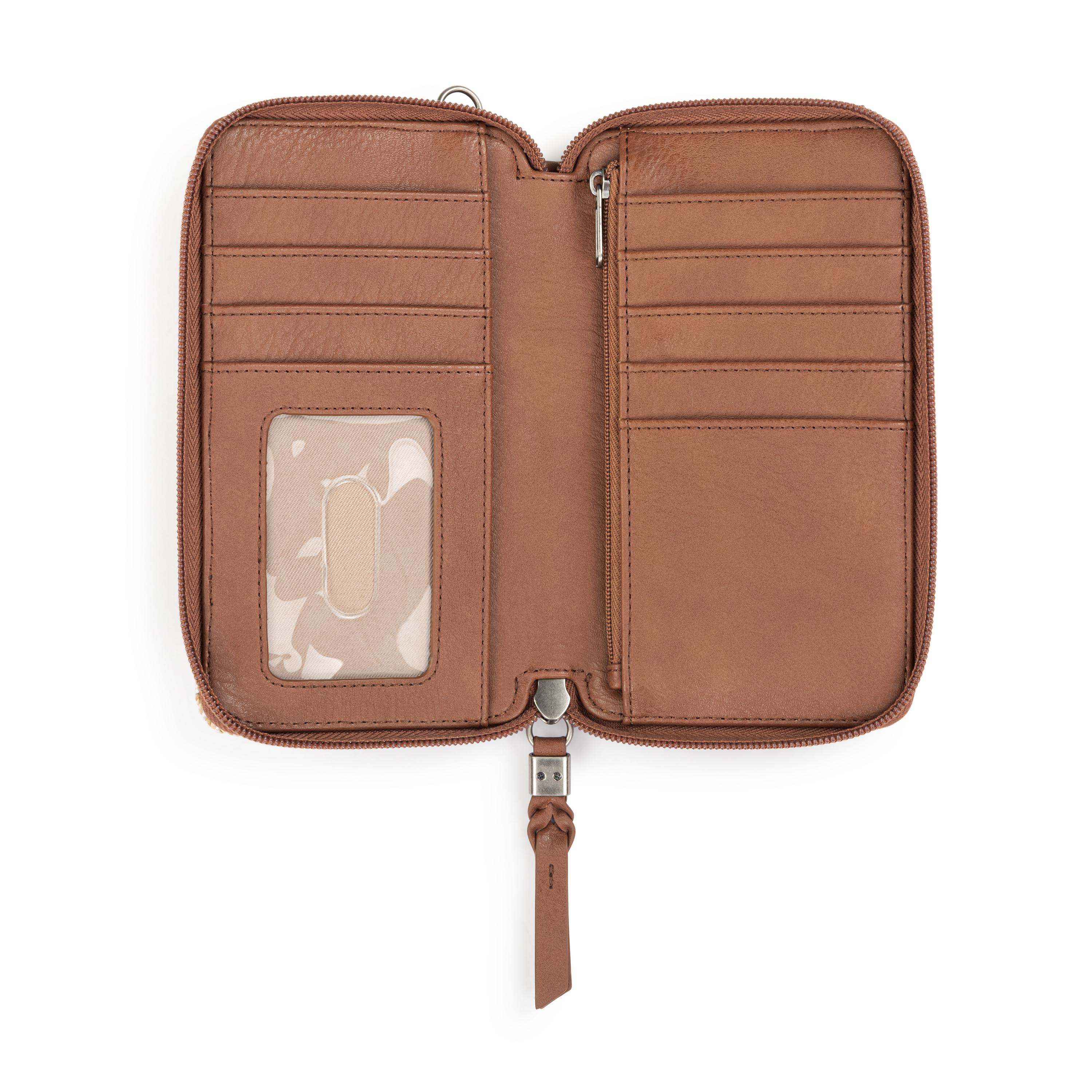 The Sak Silverlake Smartphone Wallet - Hand Crochet - Bamboo Static