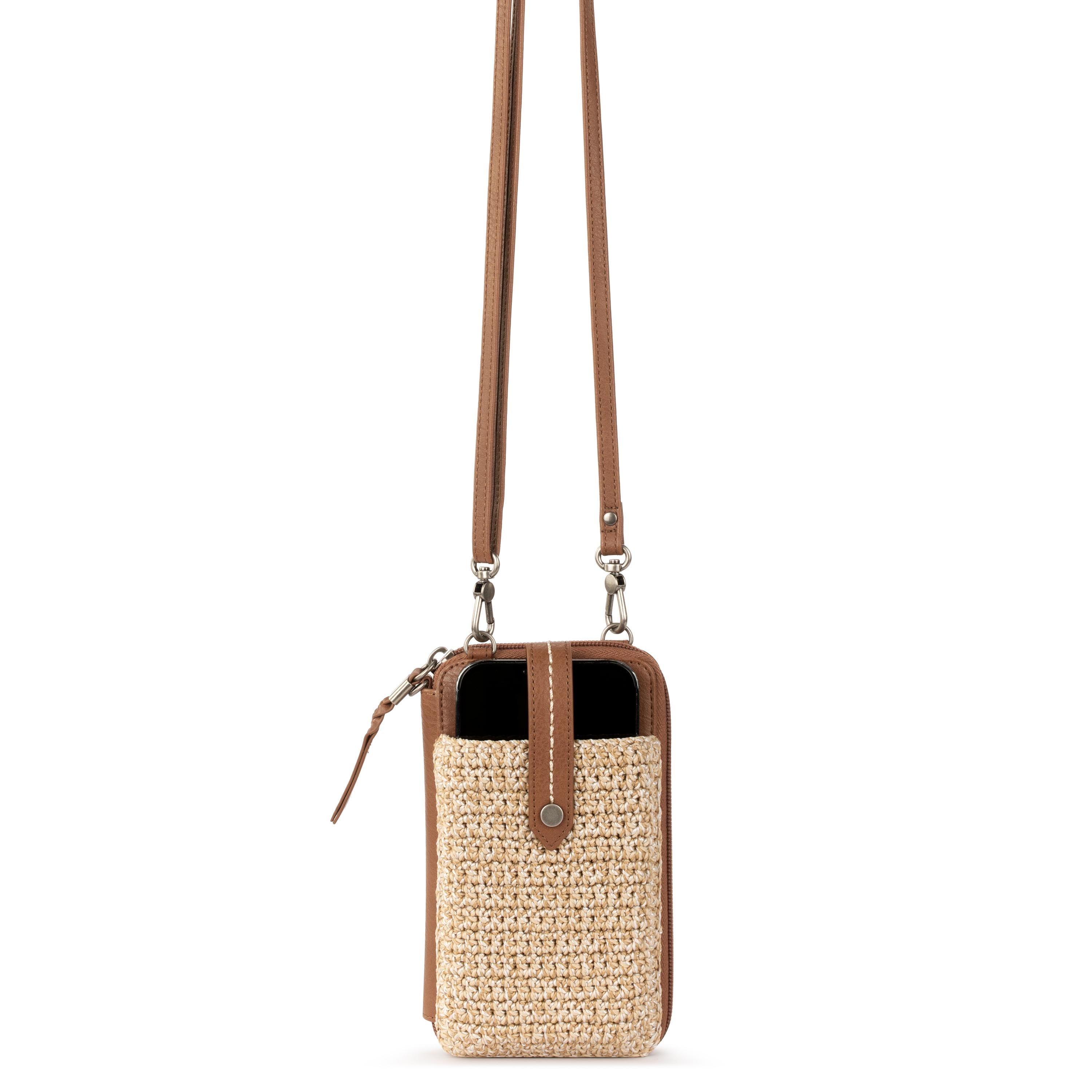 The Sak Silverlake Smartphone Wallet - Hand Crochet - Bamboo Static