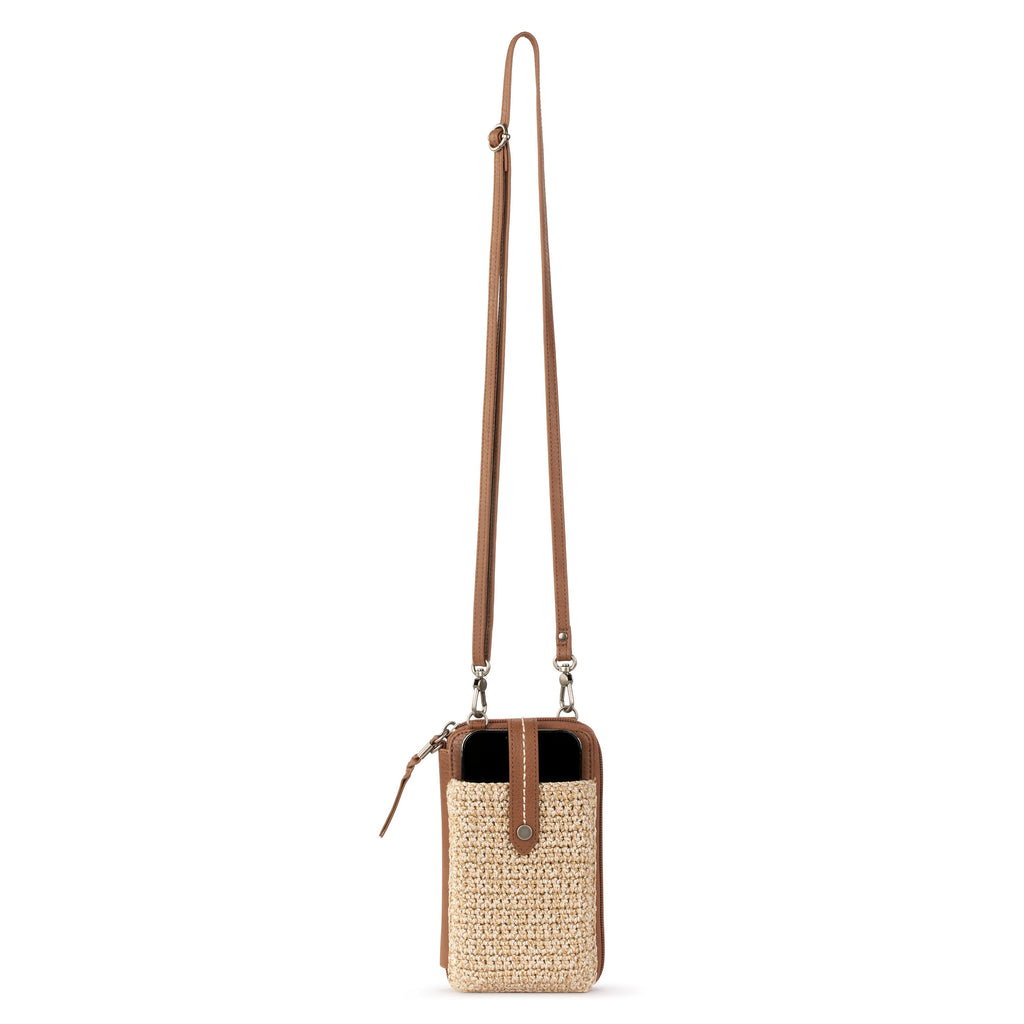 The Sak Silverlake Smartphone Wallet - Hand Crochet - Bamboo Static